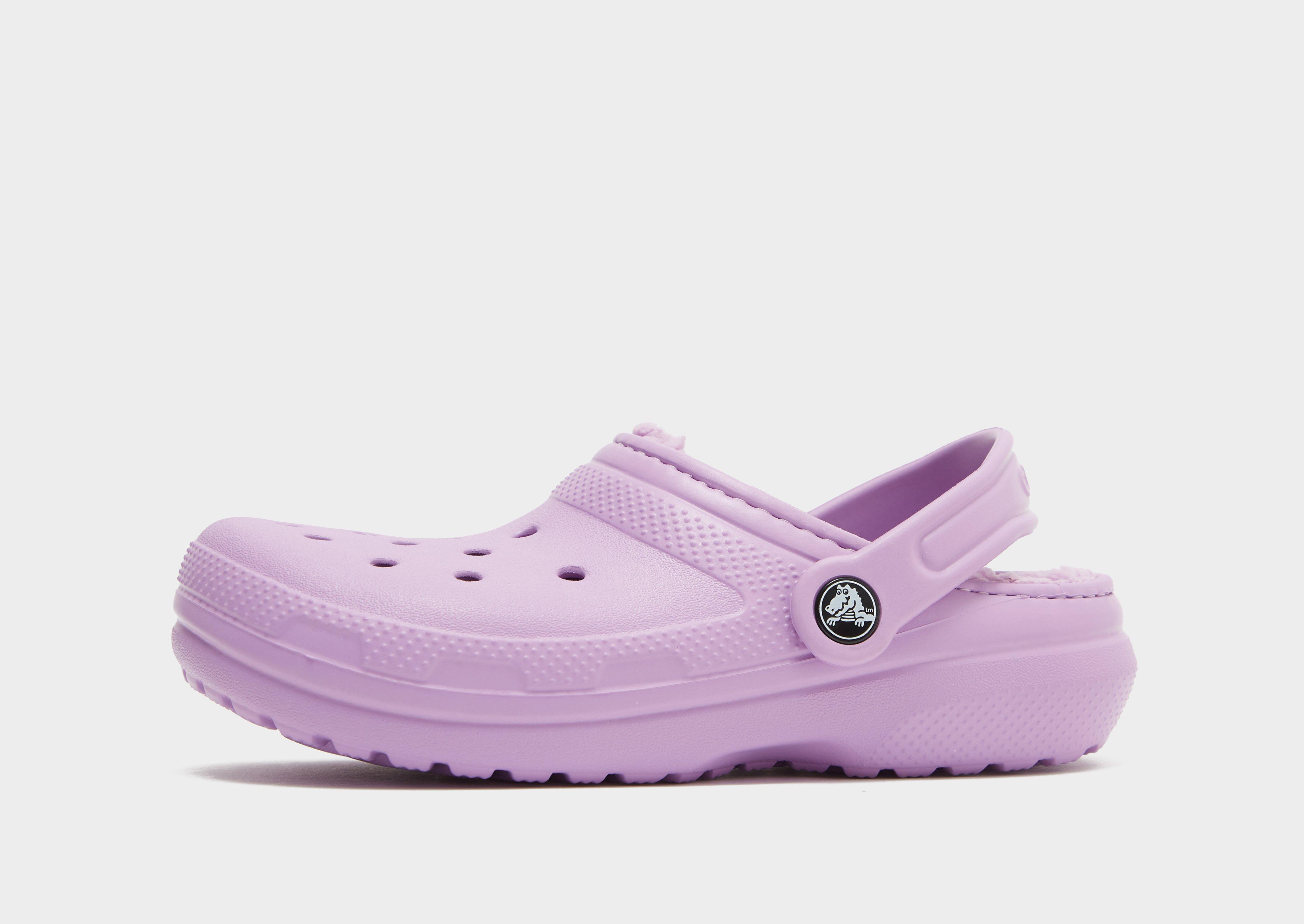 Fuzzy shop purple crocs