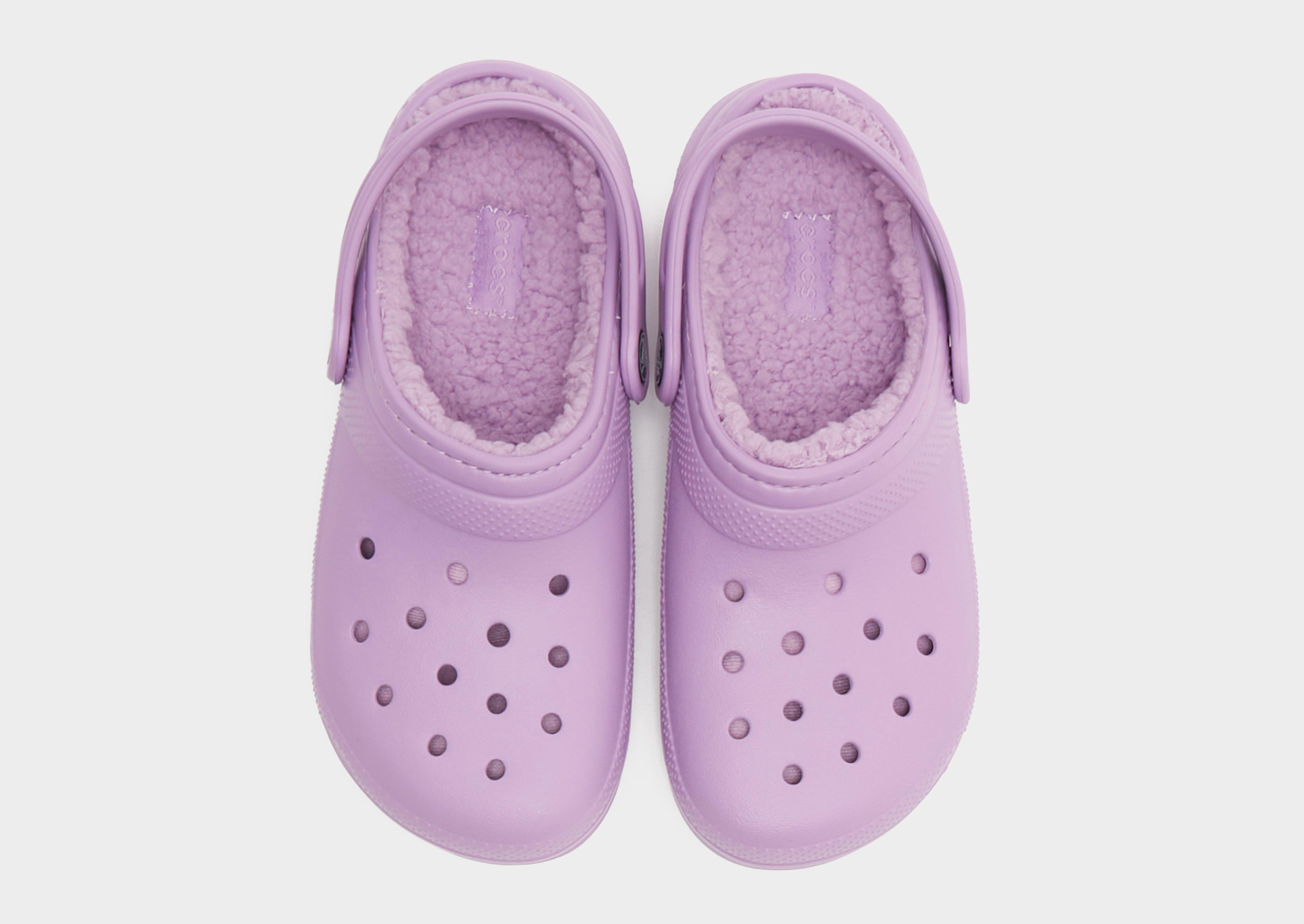 Fur lined crocs online purple