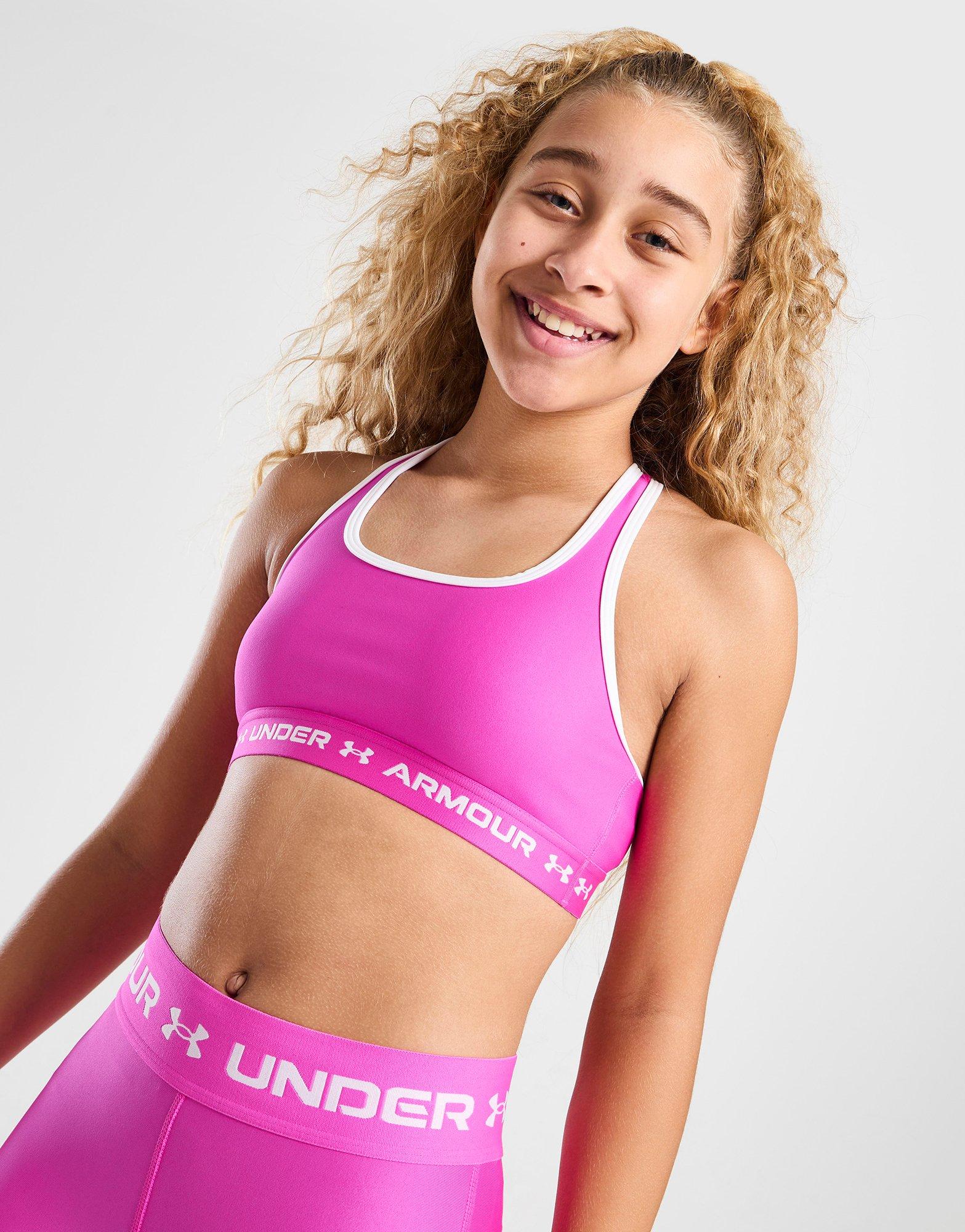 Under Armour Crossback Kids' Sports Bra Pink 1369971 - 653 - Casaco Under  Armour Woven bordô