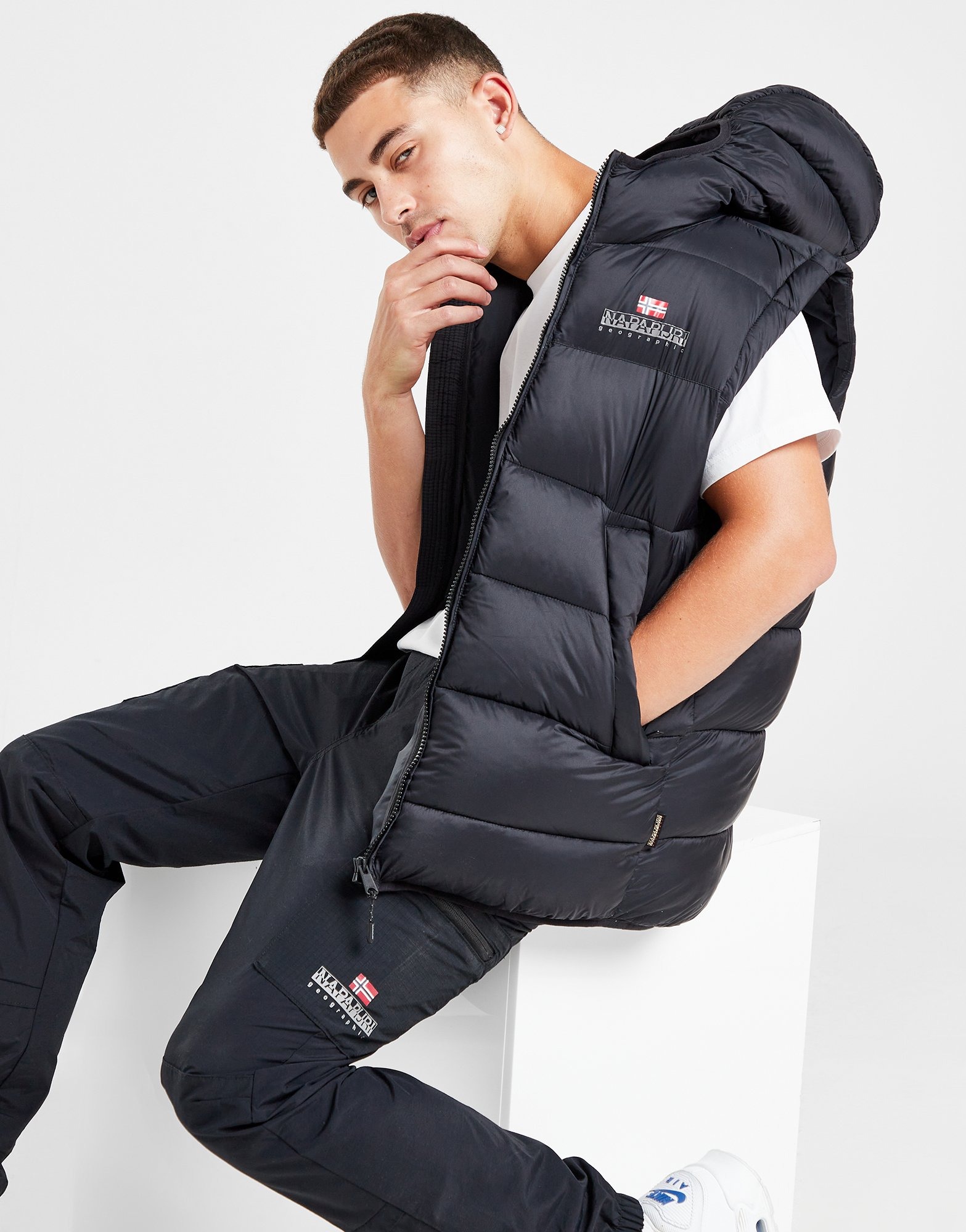 Napapijri Anders Hooded Gilet Schwarz JD Sports Deutschland