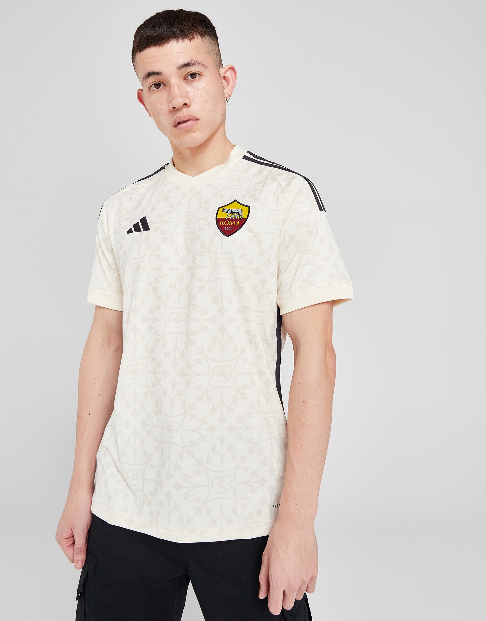 Beige adidas AS Roma 2023/24 Away Shirt - JD Sports