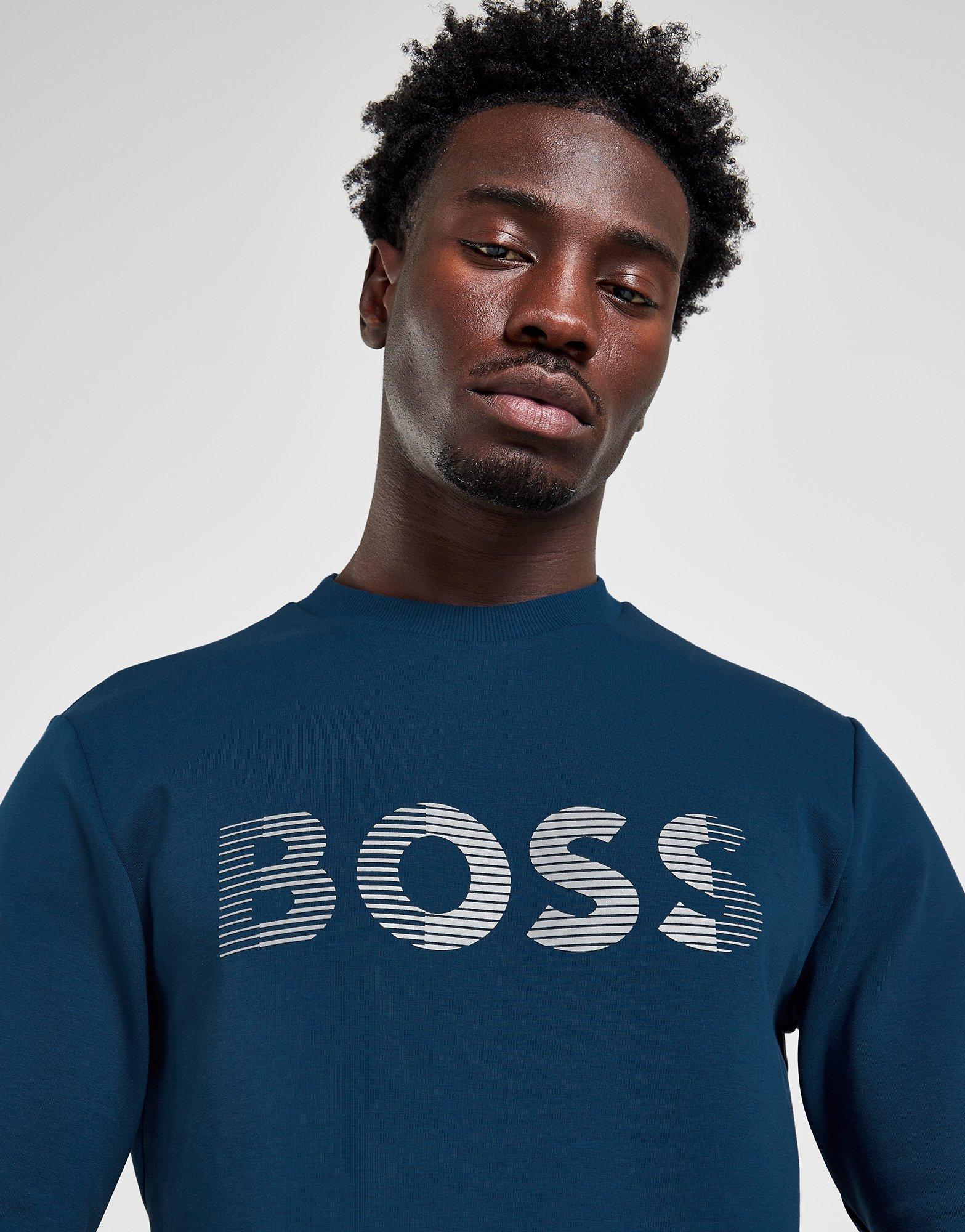 Boss salbo sweatshirt discount navy