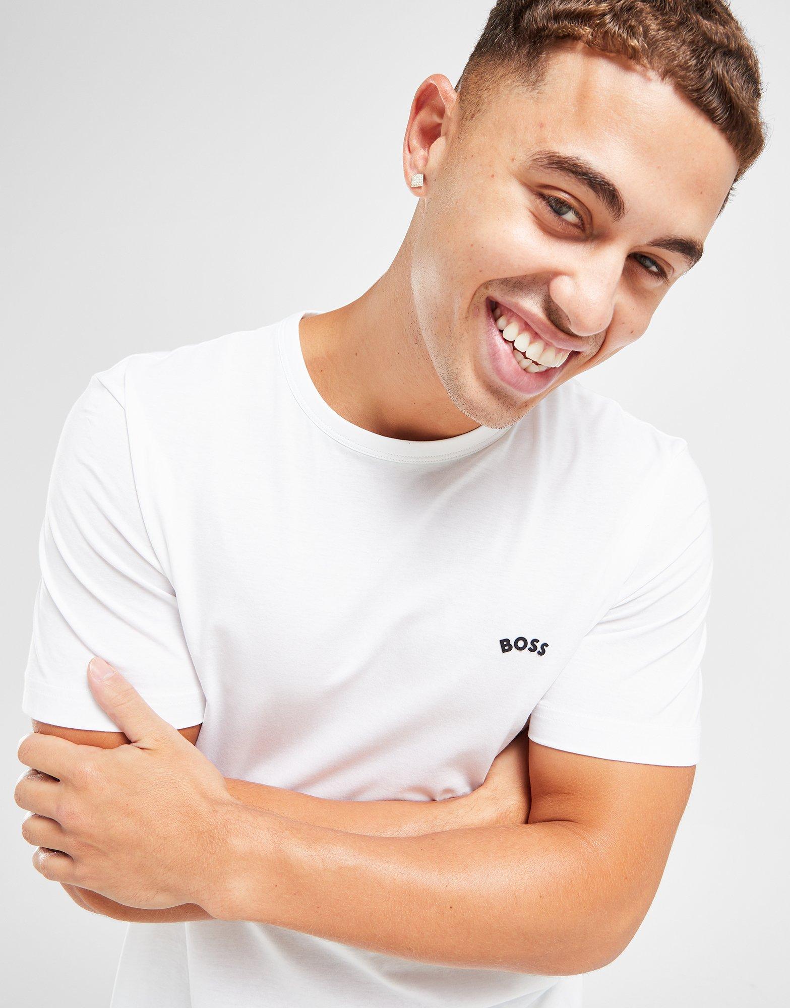 BOSS T-Shirt con Logo Curvo