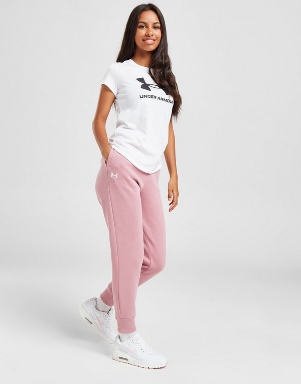 Pink Under Armour Girls' Rival Fleece Joggers Junior - JD Sports