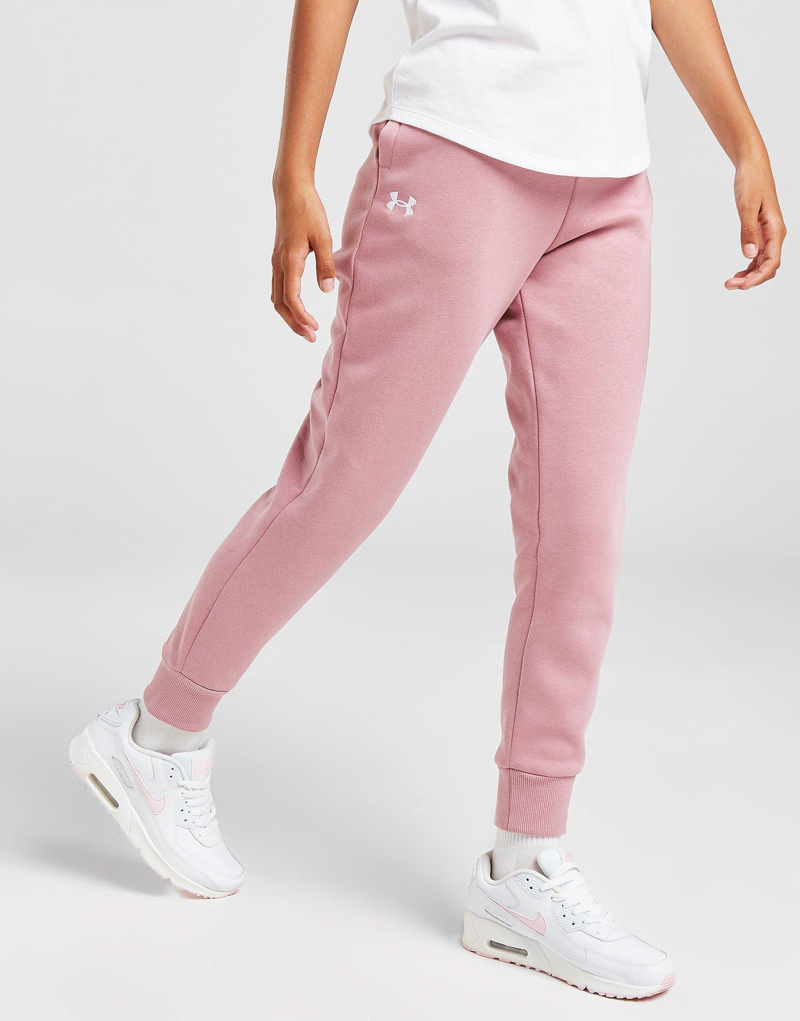 Pink Under Armour Girls' Rival Fleece Joggers Junior - JD Sports Global