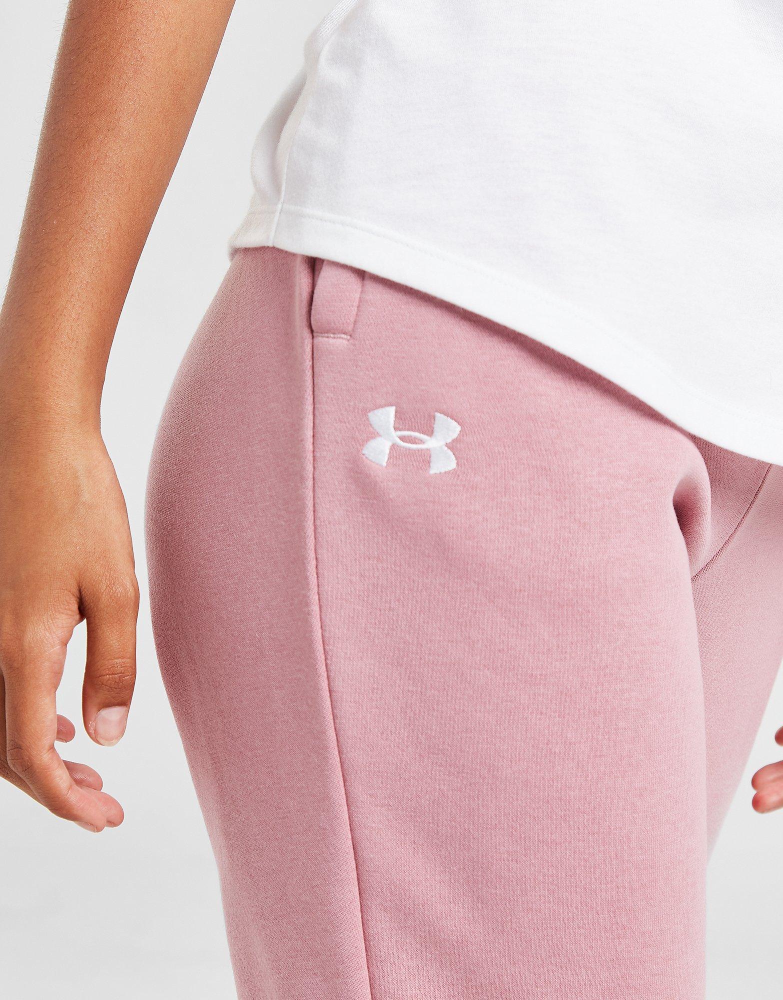  Rival Fleece Joggers, Pink/white - women's trousers - UNDER  ARMOUR - 33.29 € - outdoorové oblečení a vybavení shop