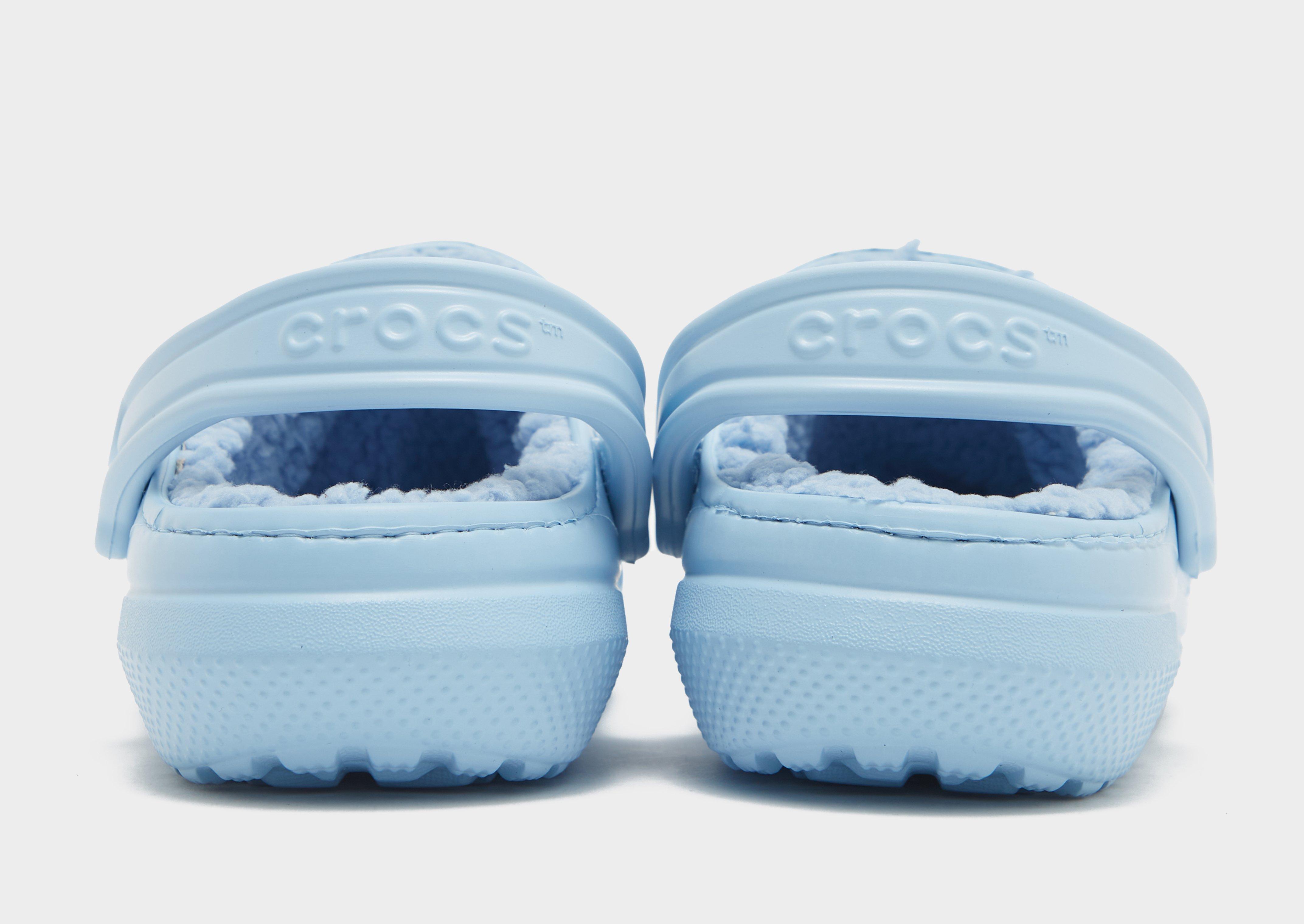 Ice blue store fuzzy crocs