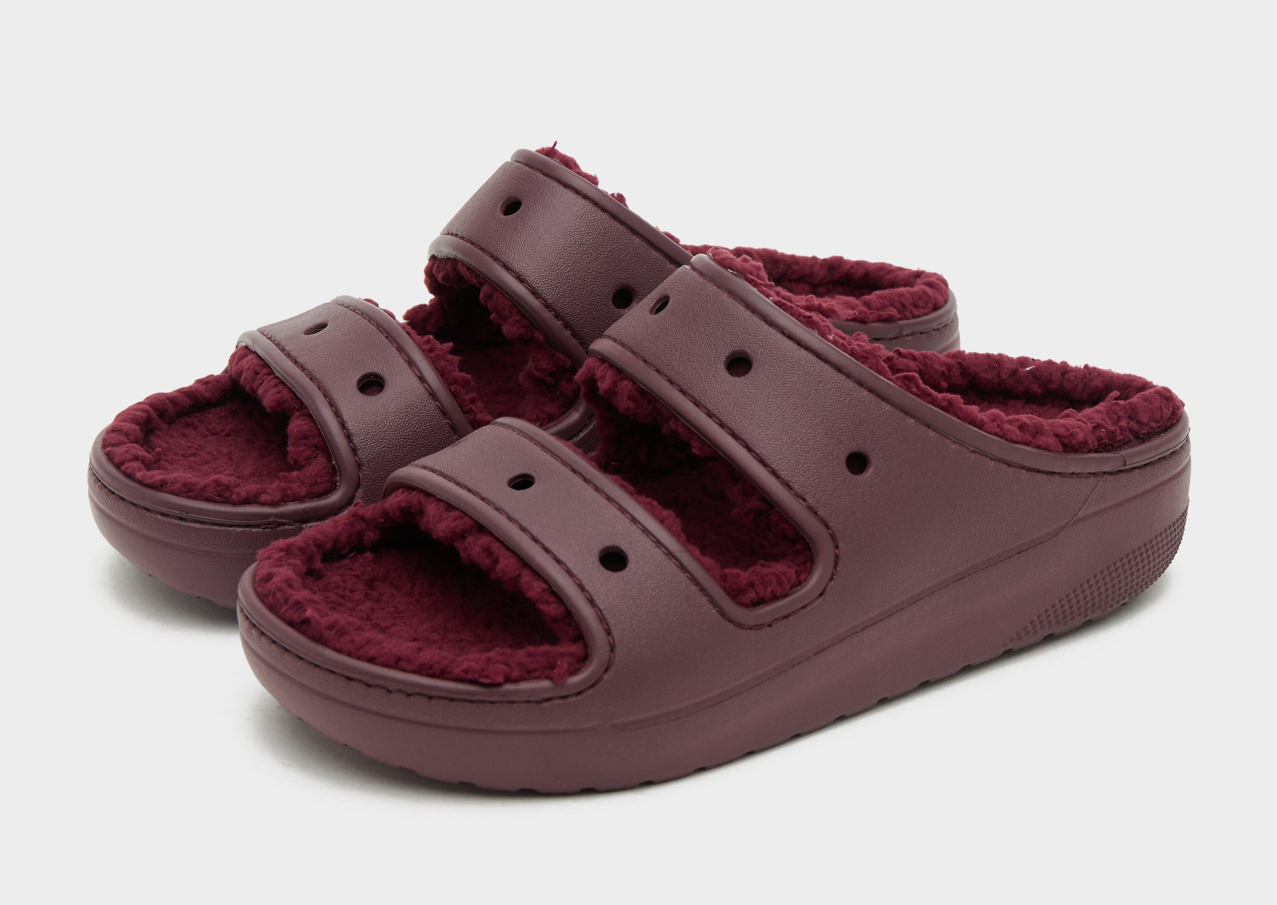 Burgundy crocs on sale