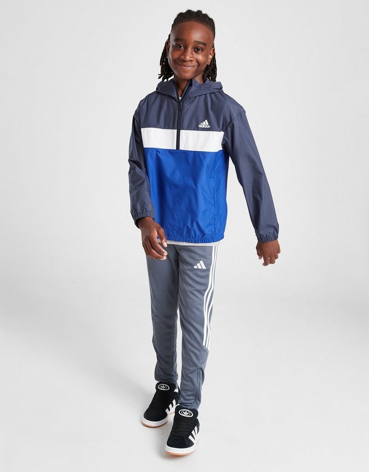 adidas Lightweight Colour Block Hooded Jacket Junior