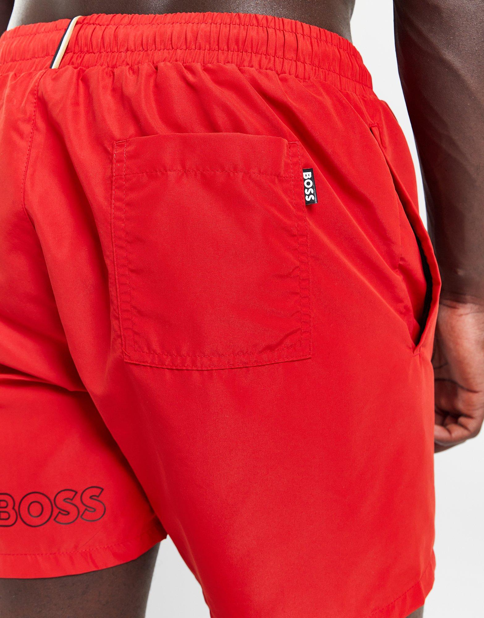 Red BOSS Dolphin Swim Shorts JD Sports Global