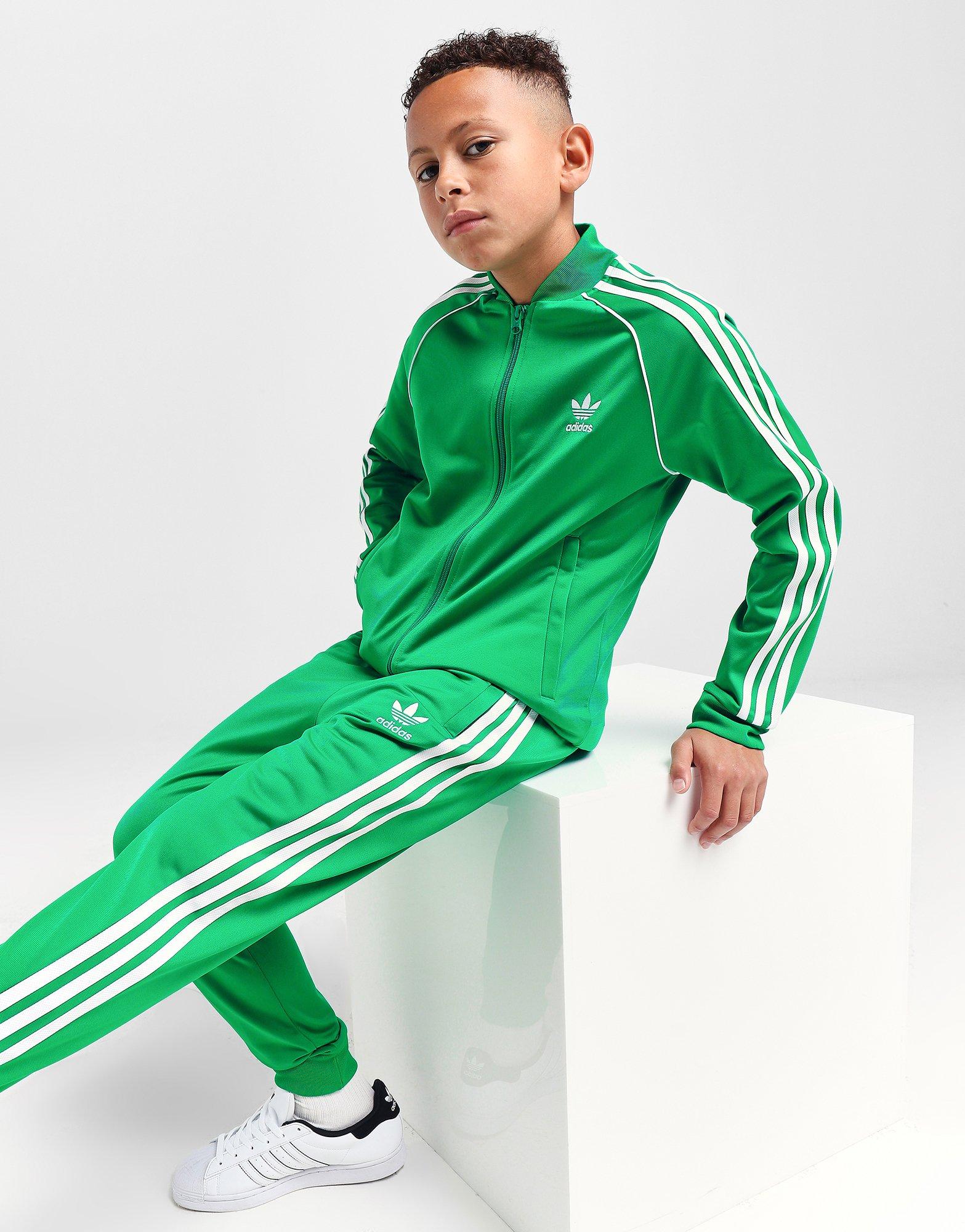 Green sale adidas track