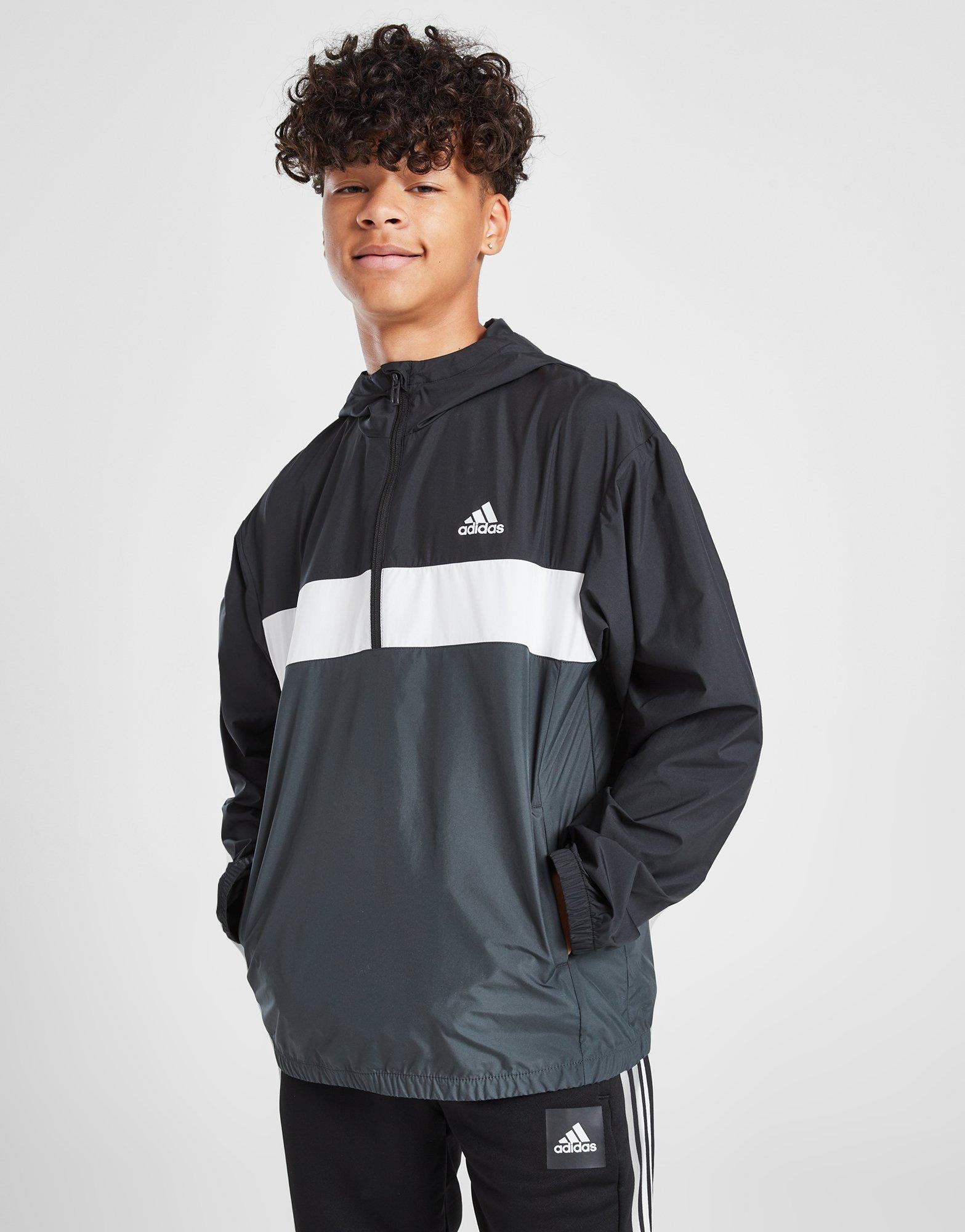 adidas Lightweight Colour Block Hooded Jacke Junior