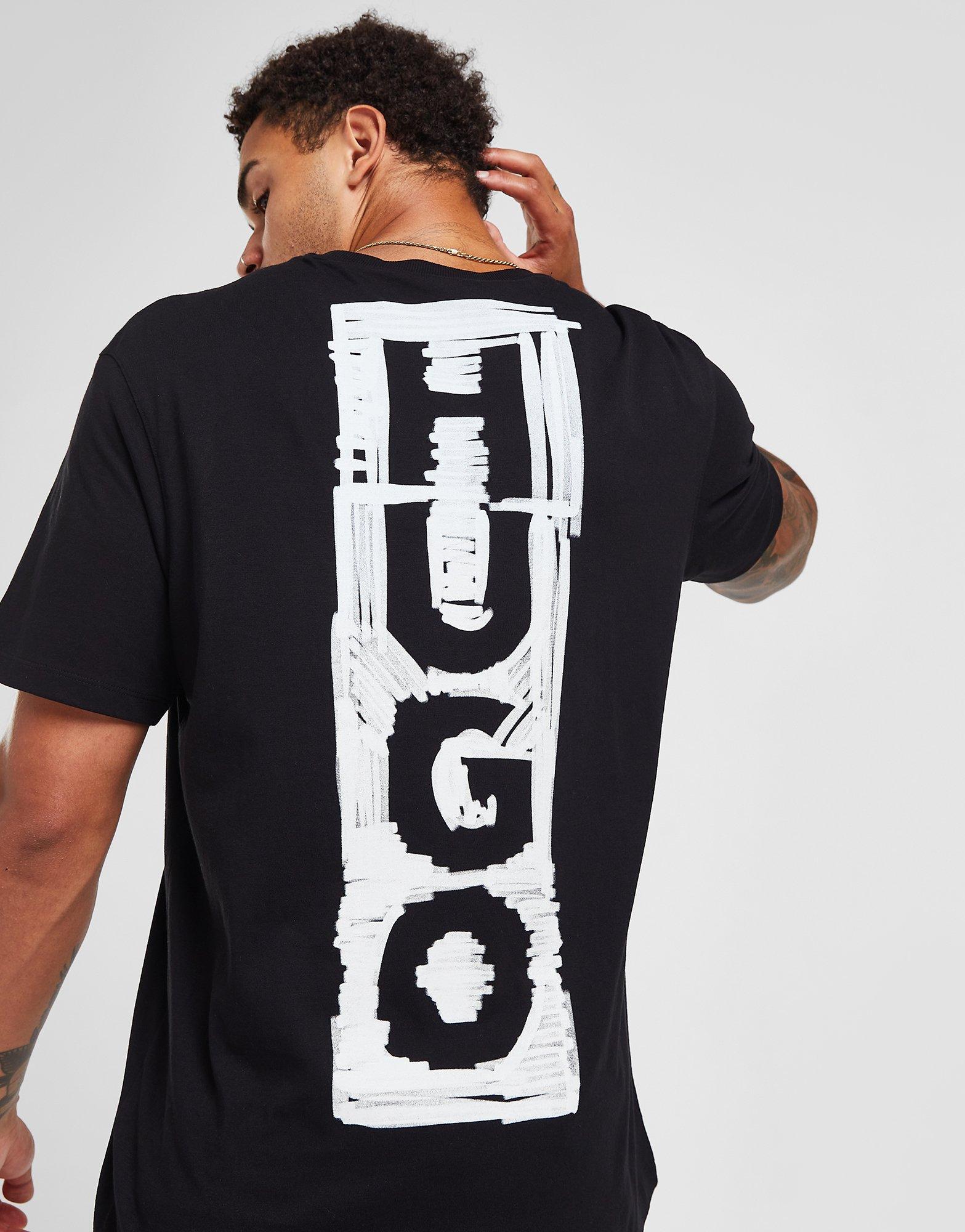 HUGO Danden Vertical Back Print T-Shirt