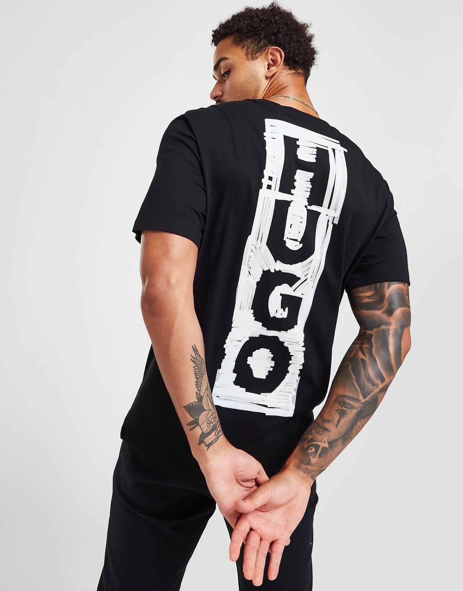 HUGO Danden Vertical Back Print T-Shirt