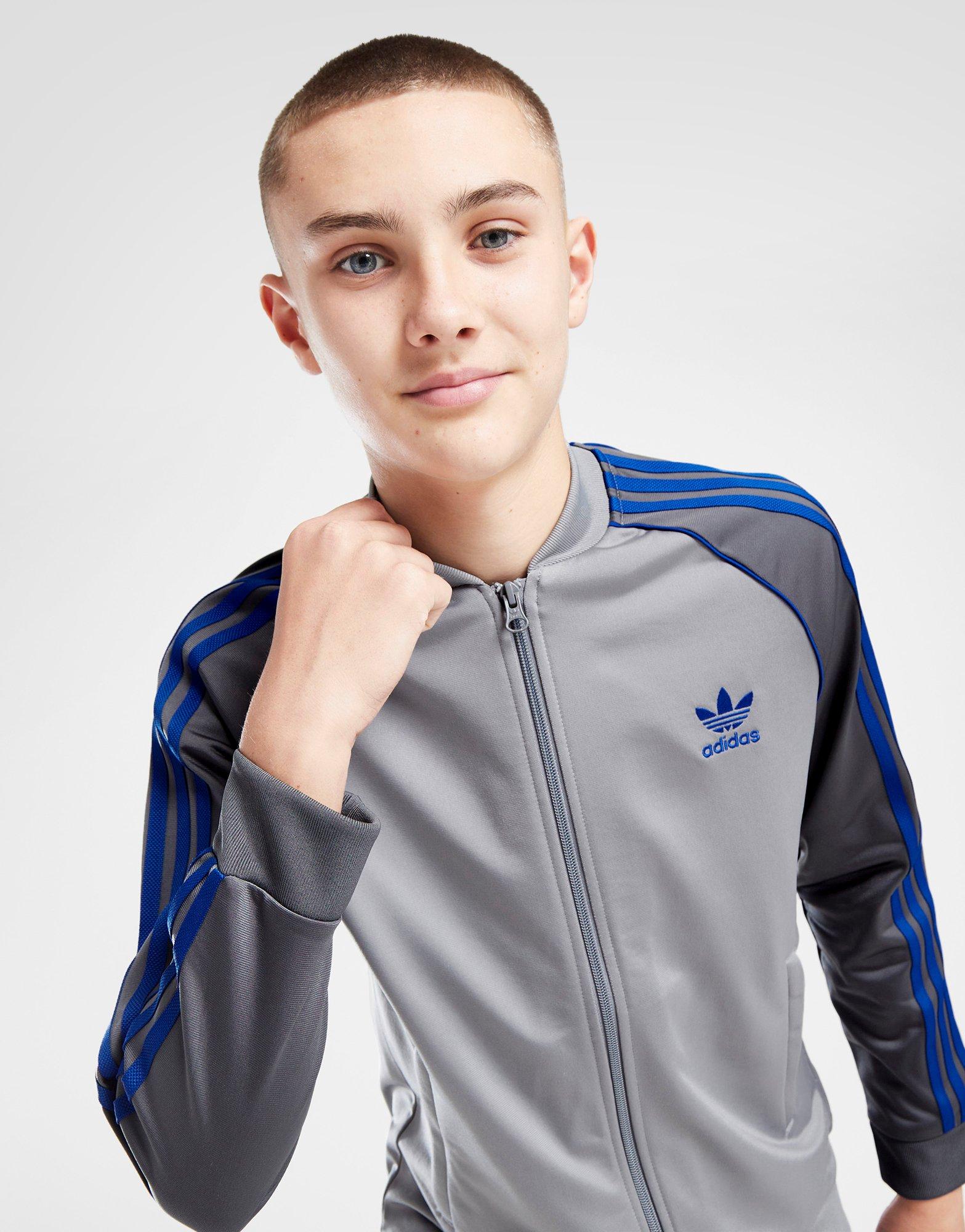 adidas Originals All Over Print SST Track Top Junior em Cinzento