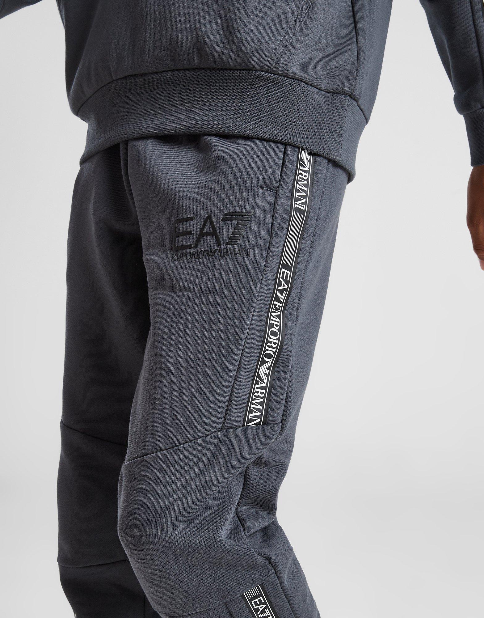 Grey Emporio Armani EA7 Tape Joggers Junior JD Sports Global