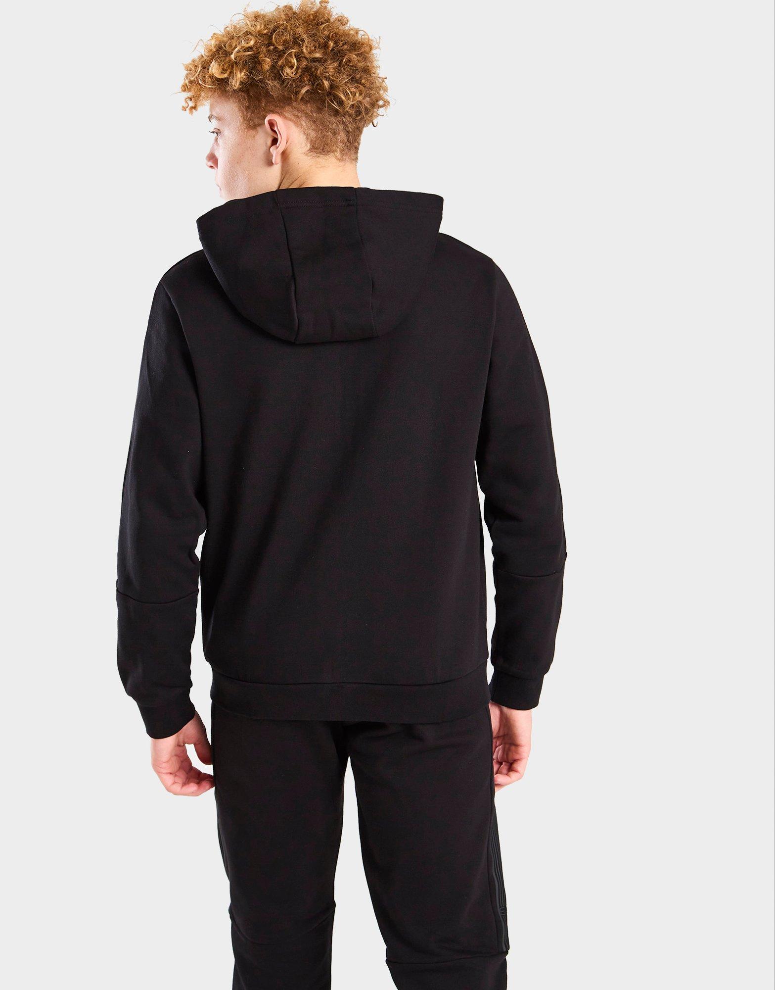 Emporio Armani EA7 7 Lines Gold Logo Full Zip Hoodie Junior
