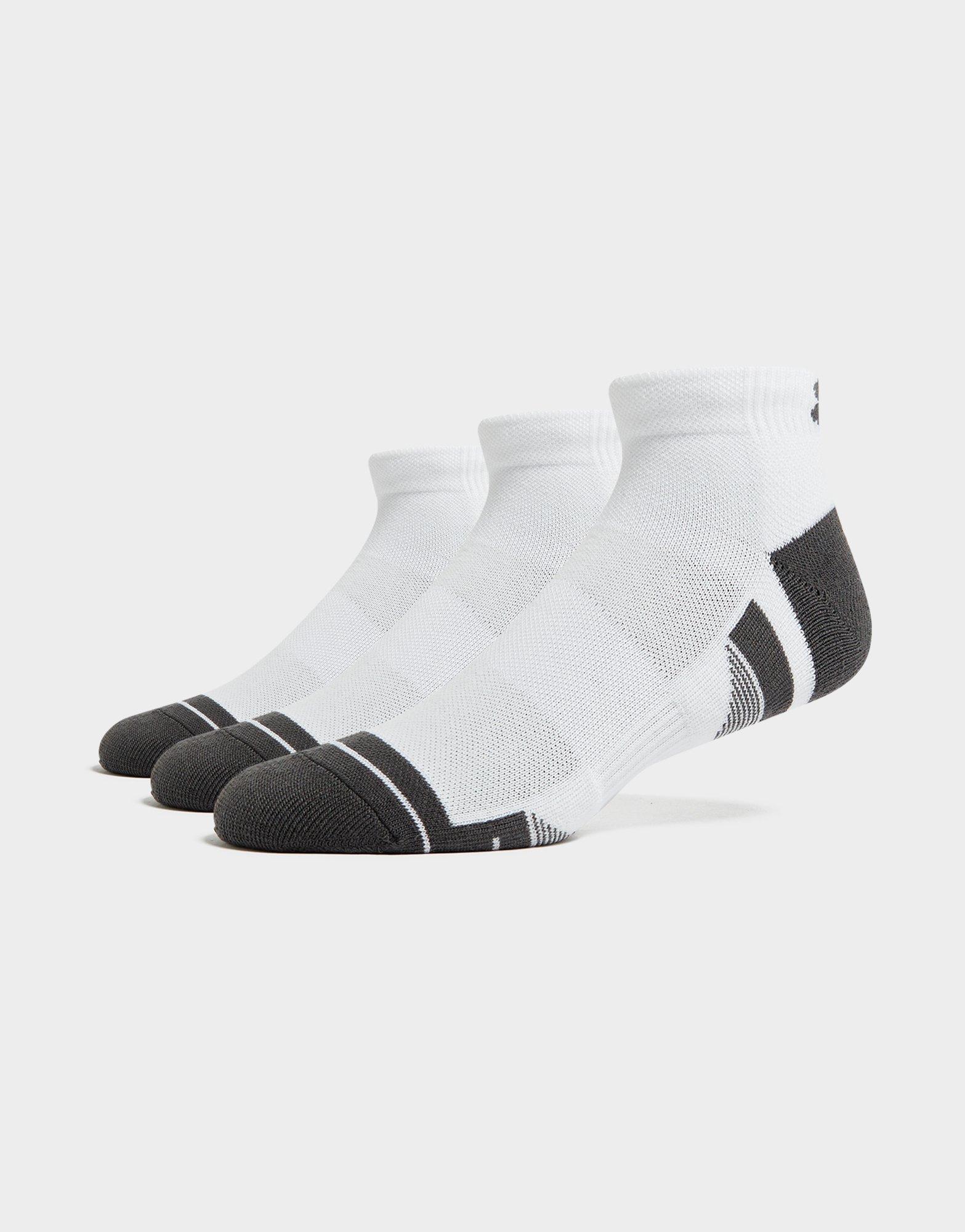 White Under Armour 3 Pack HeatGear Tech Socks | JD Sports UK