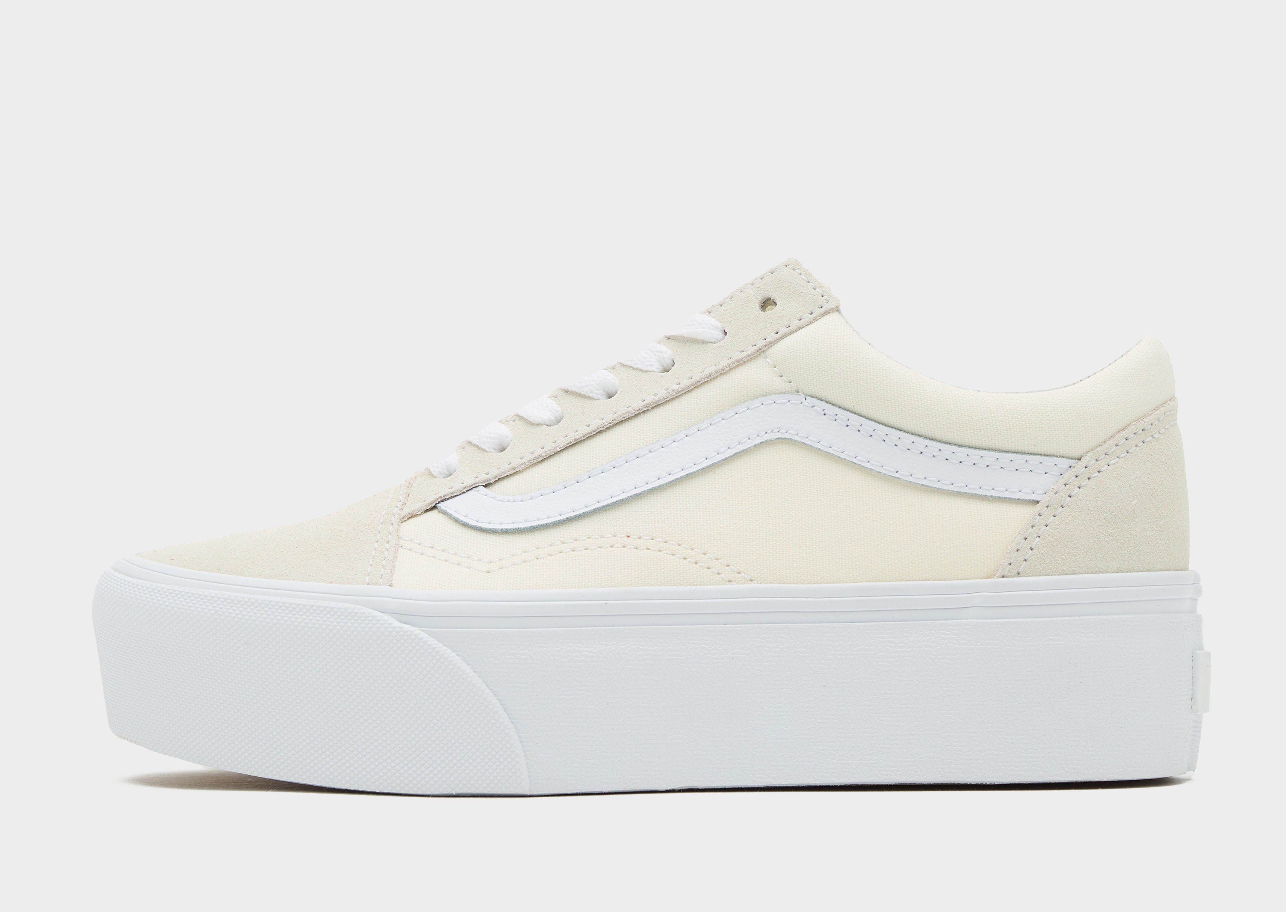 Vans old skool 2024 platform women's white