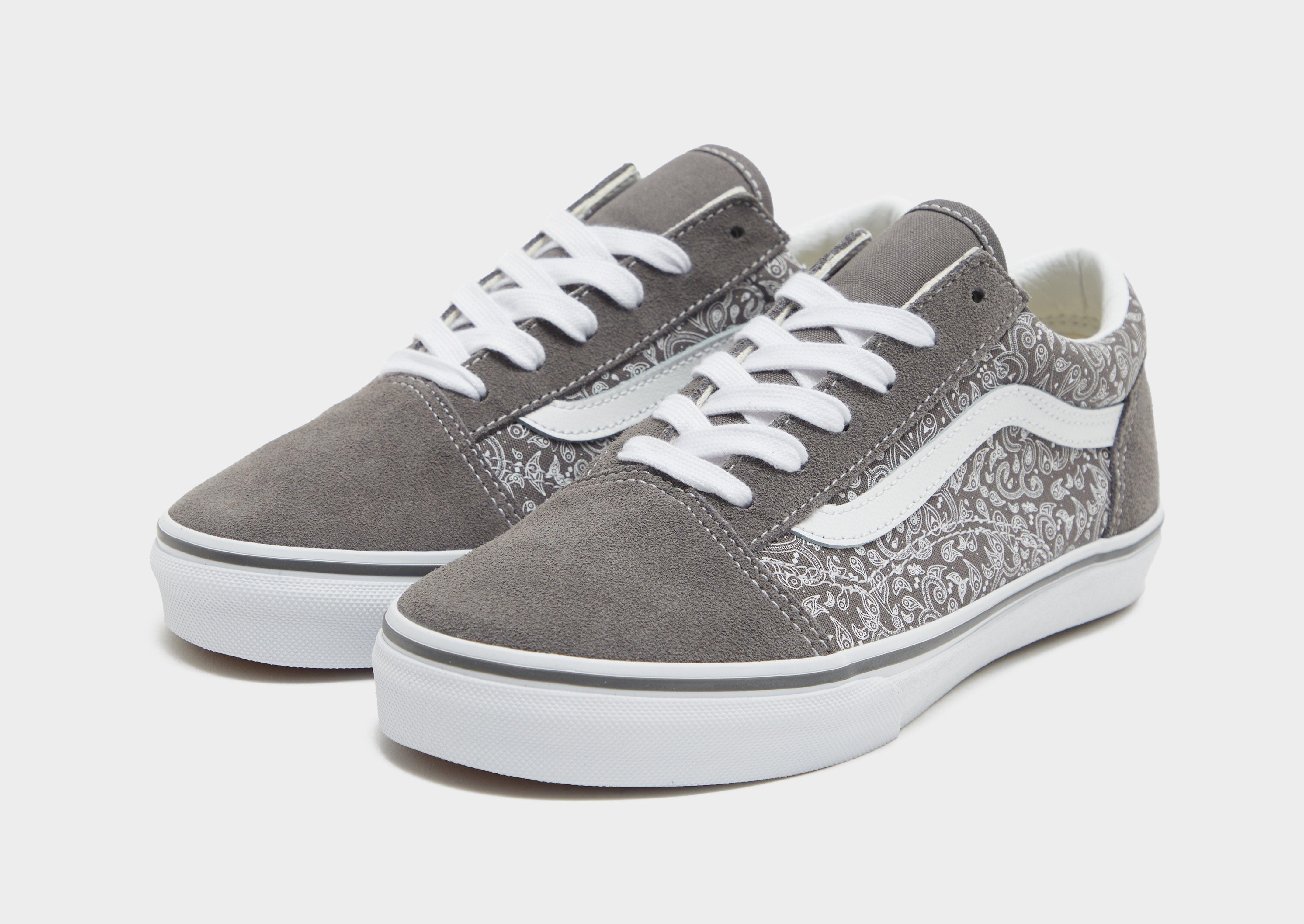 Grey vans old skool junior best sale