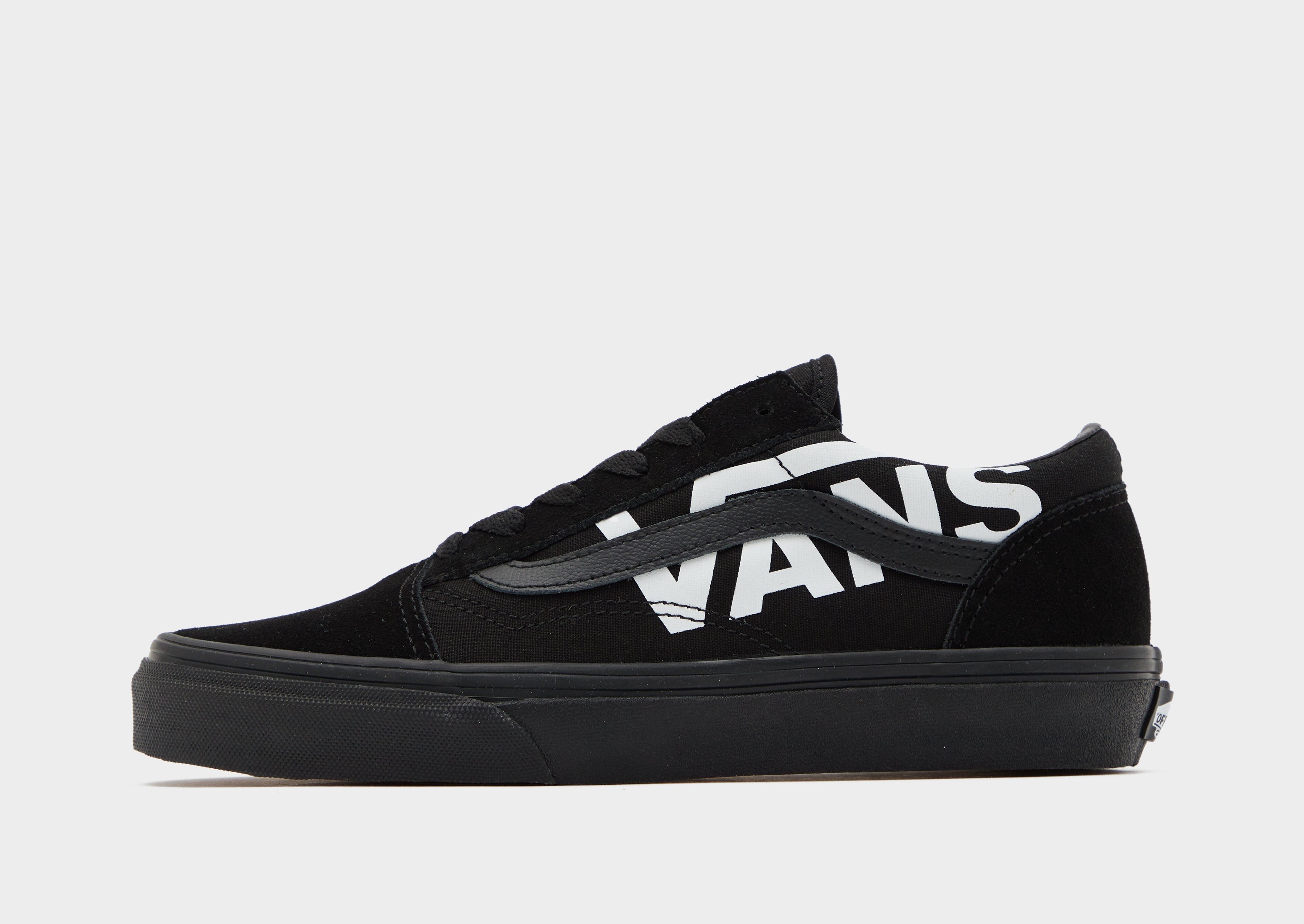 Black Vans Old Skool Logo Junior JD Sports Sveirge