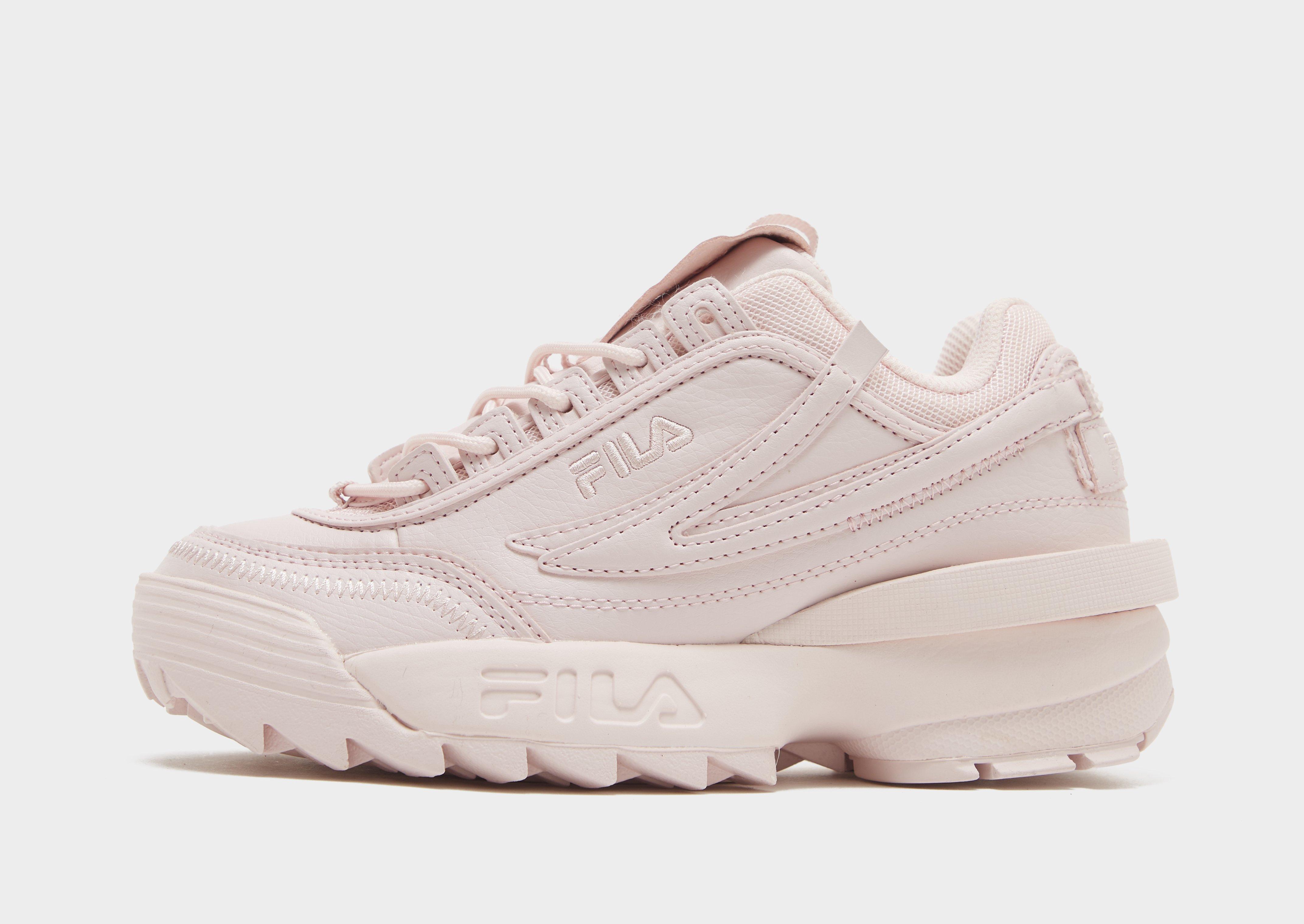 Fila scarpe nere outlet con scritta rosa