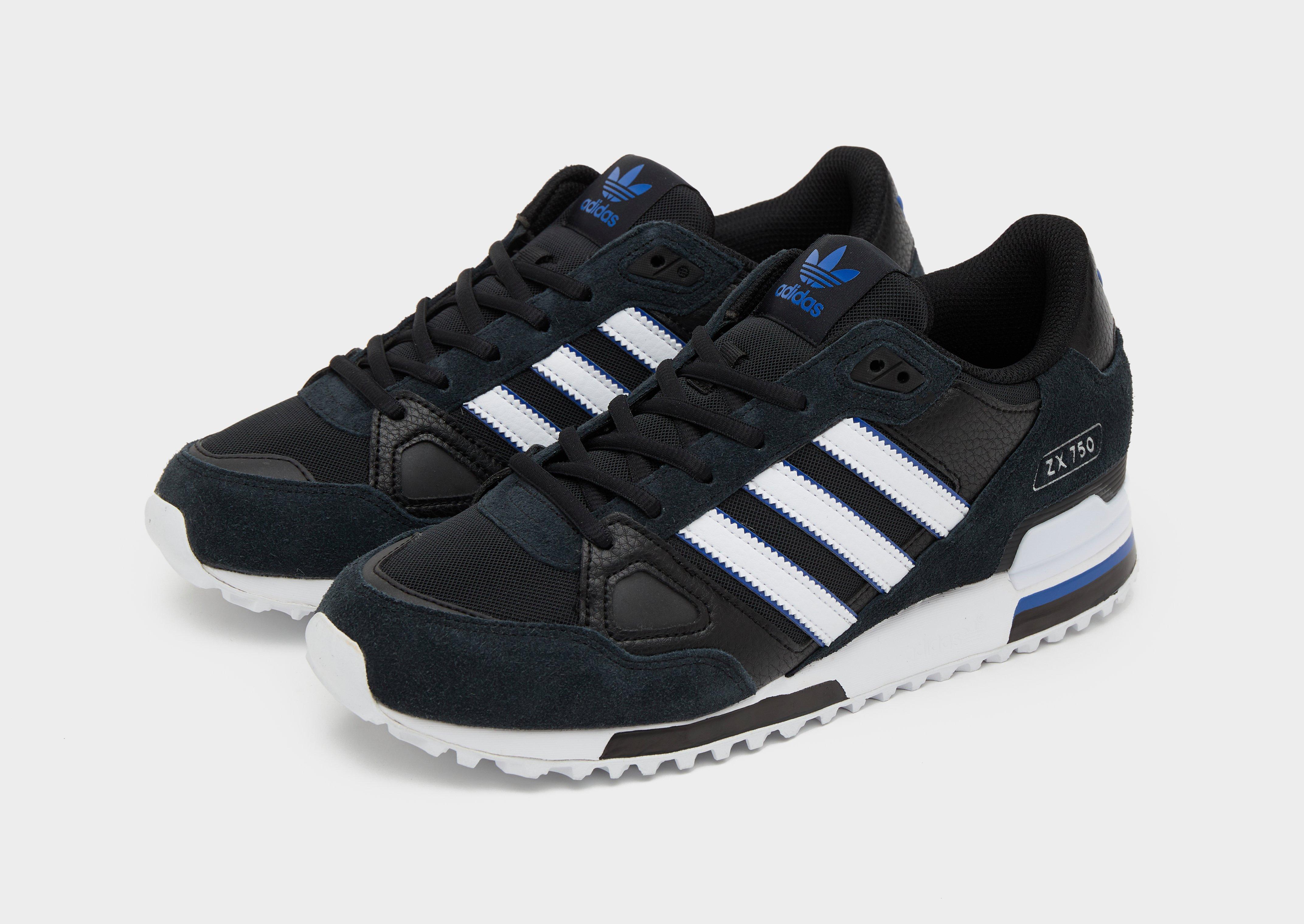 Adidas originals zx 750 black and blue hotsell