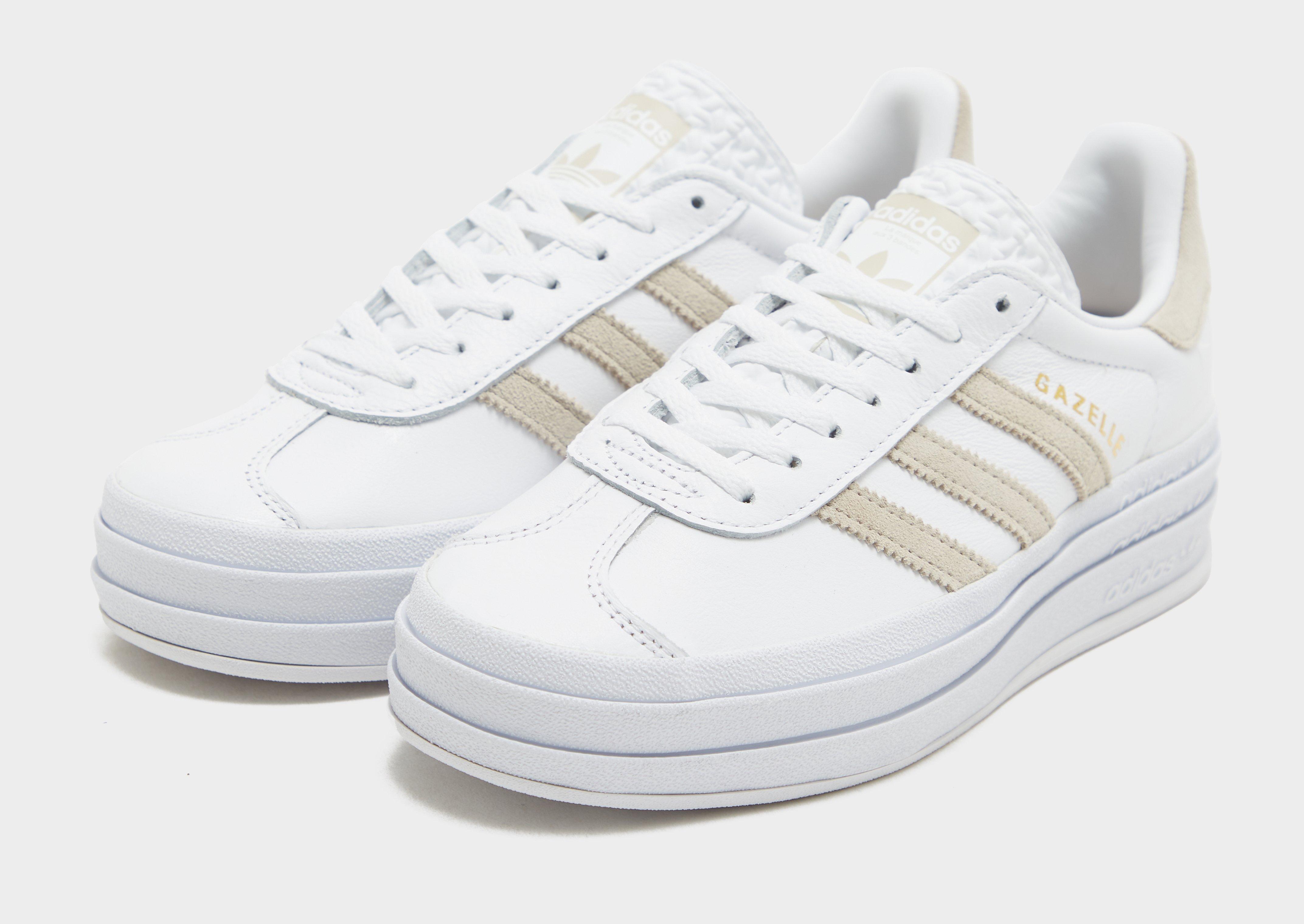 White leather adidas gazelle on sale womens