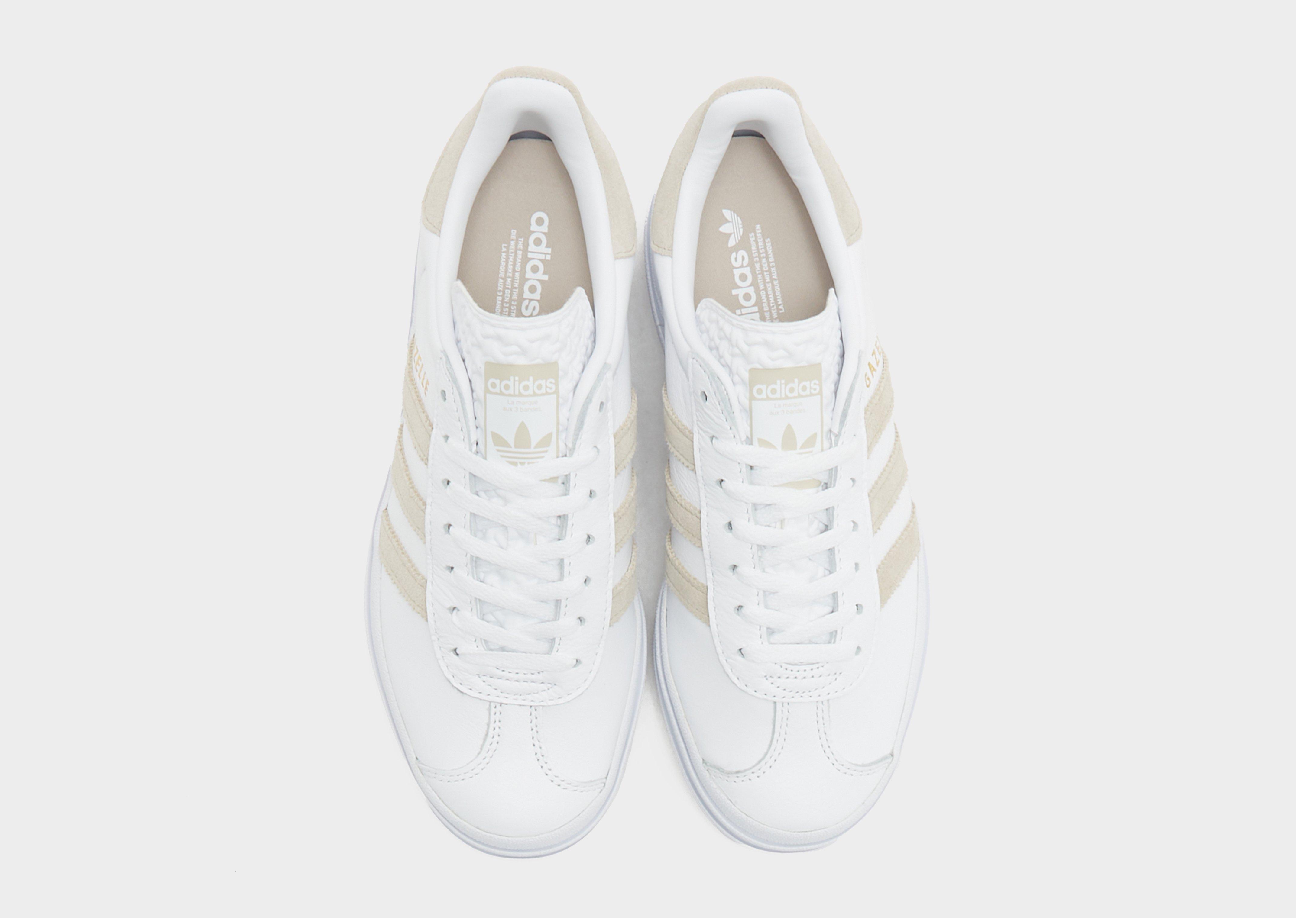 White leather sales gazelle trainers