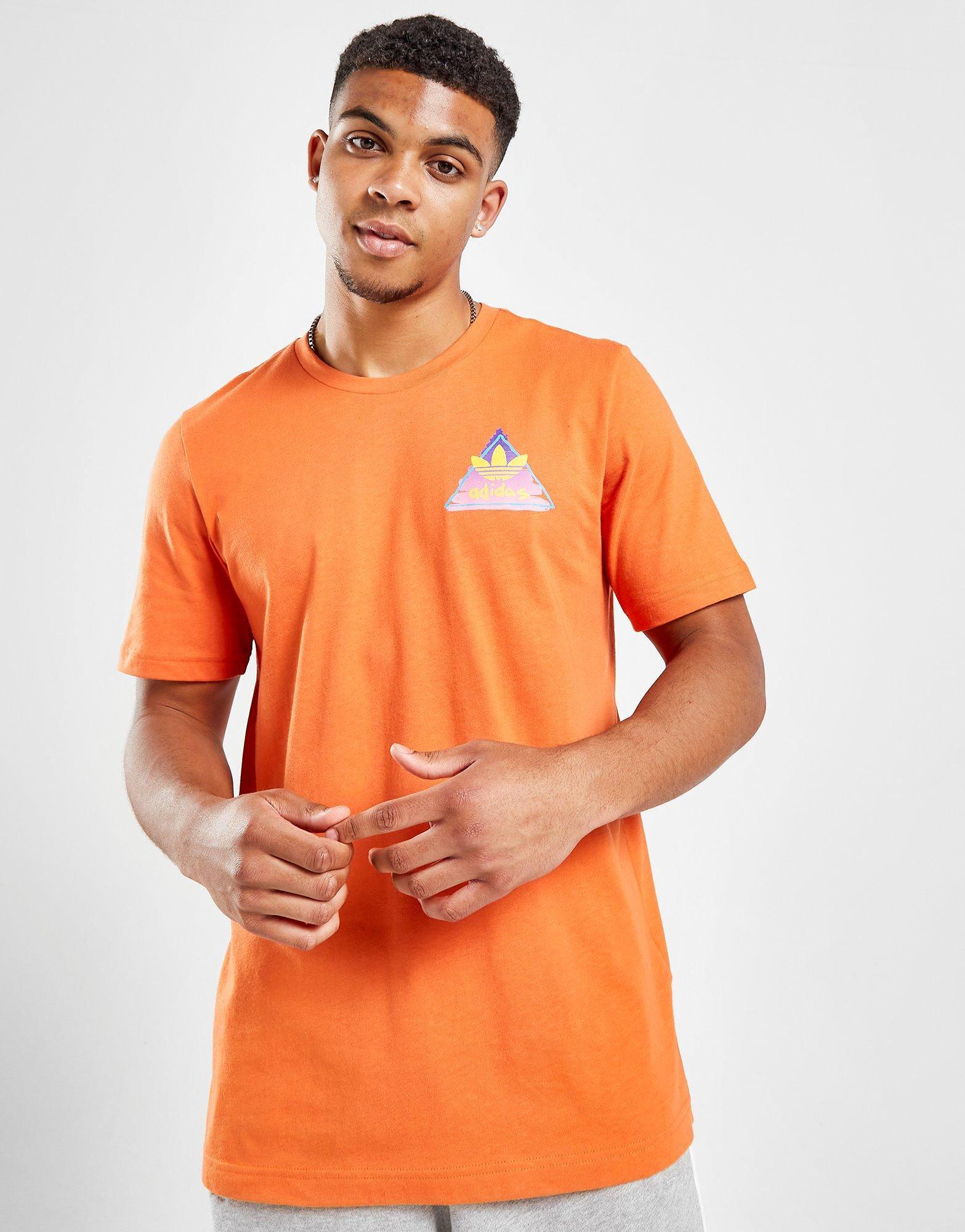 sagde Ved daggry Regnskab Orange adidas Originals Triangle Back T-Shirt - JD Sports