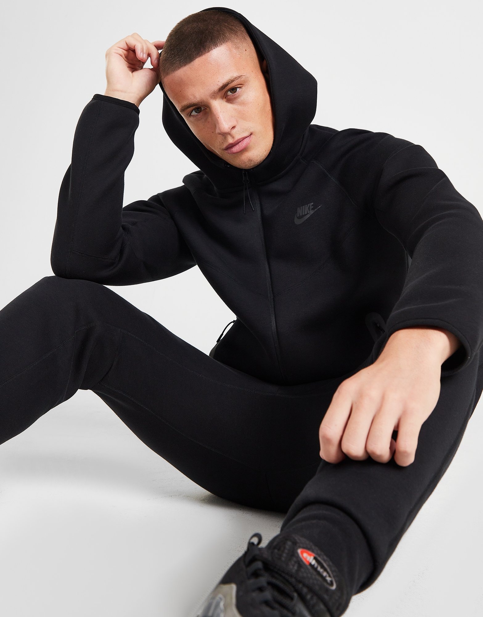 Black Nike Tech Fleece Full Zip Hoodie - JD Sports Ireland