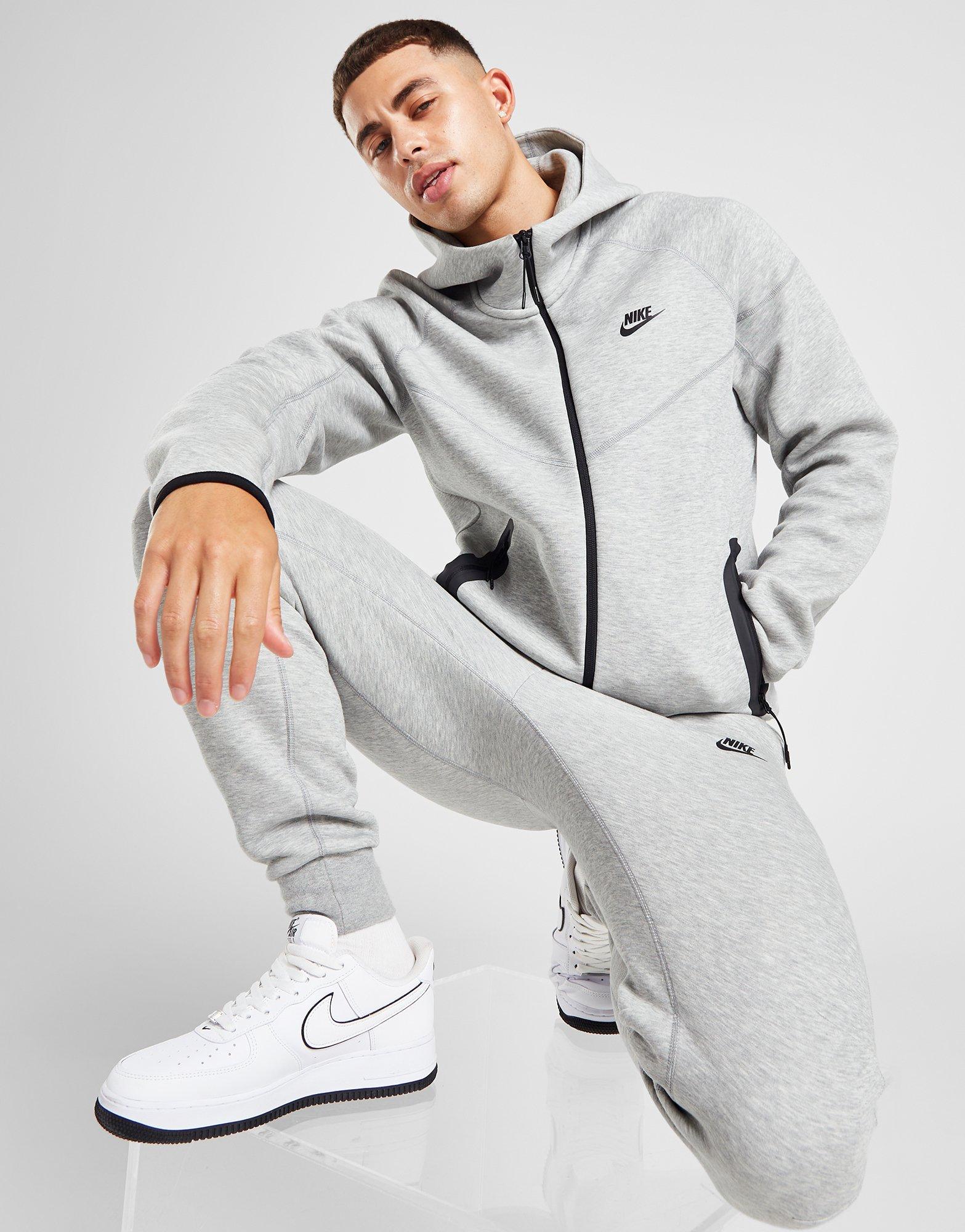 Grey Nike Tech Fleece Full Zip Hoodie - JD Sports Global