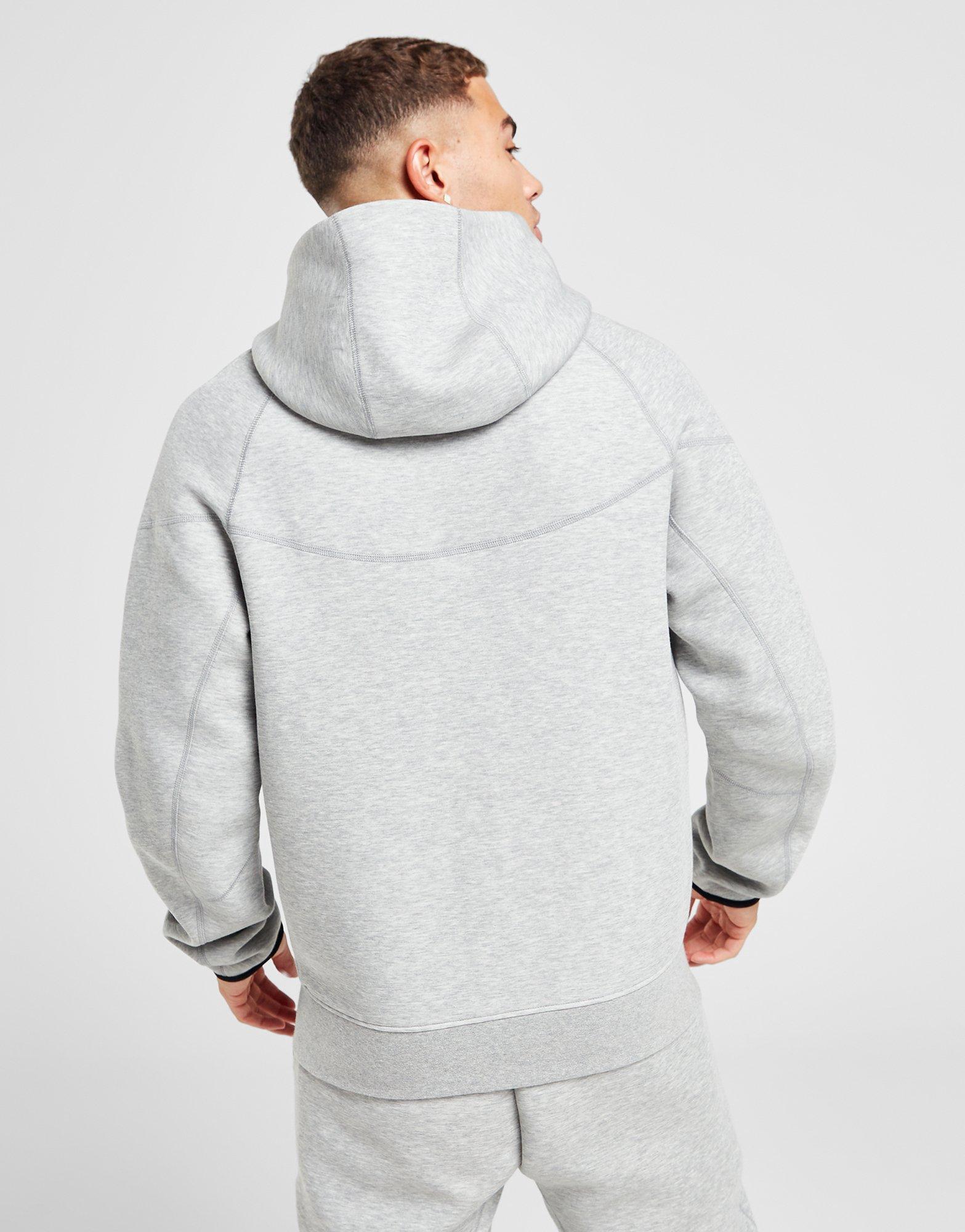 Grey Nike Tech Fleece Full Zip Hoodie - JD Sports Global