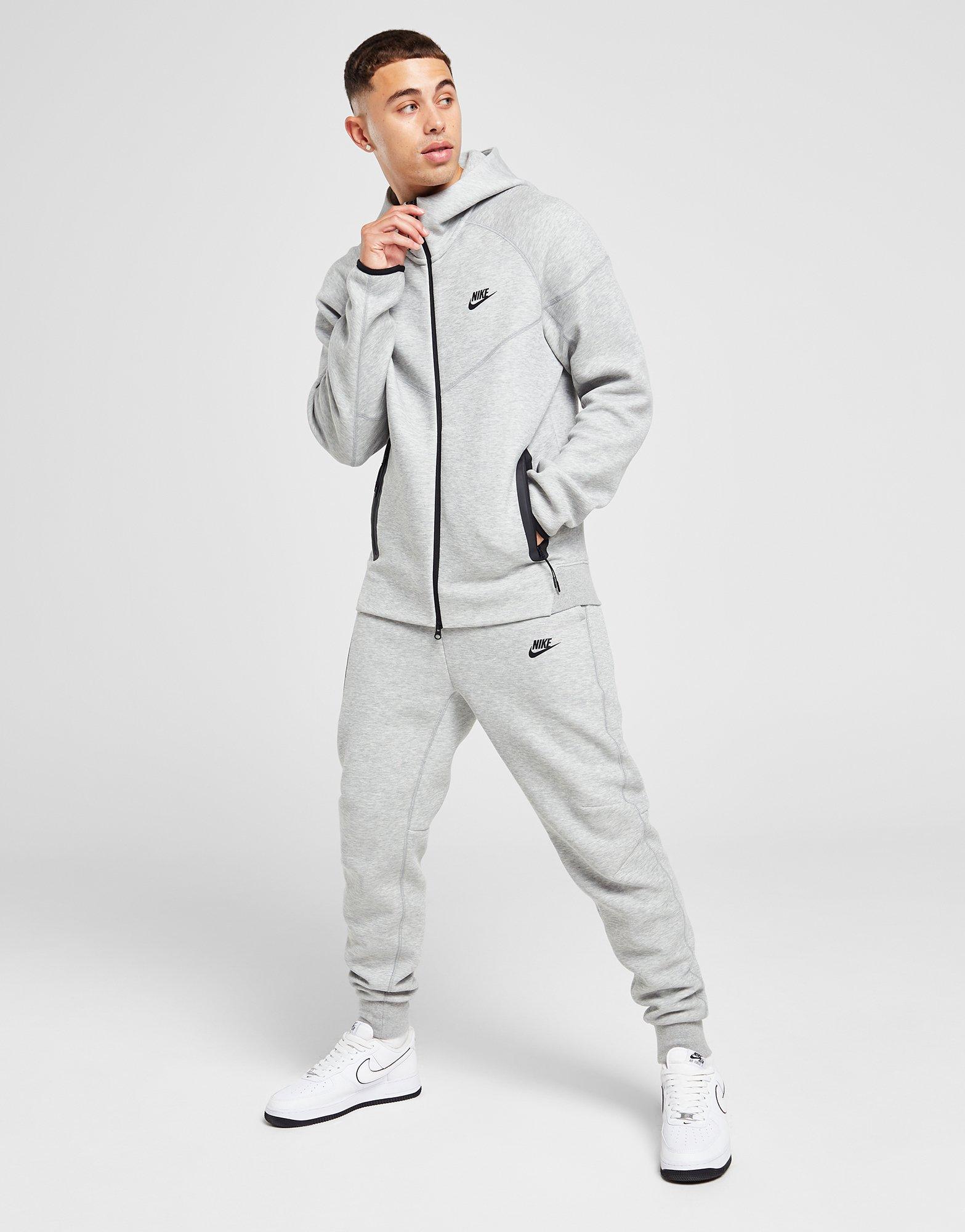 Grey Nike Tech Fleece Full Zip Hoodie - JD Sports Global