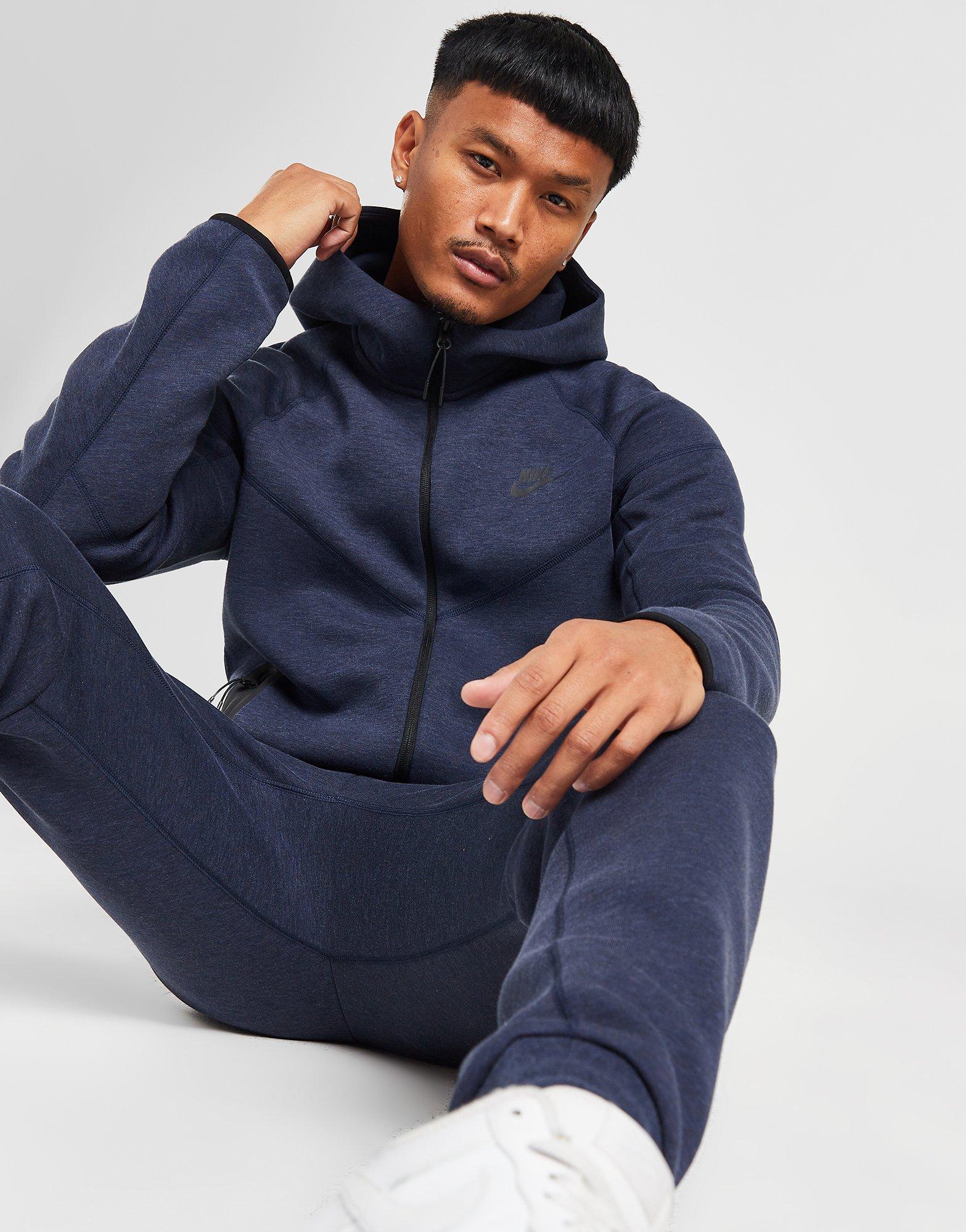 Blue Nike Tech Fleece Full Zip Hoodie JD Sports Malaysia