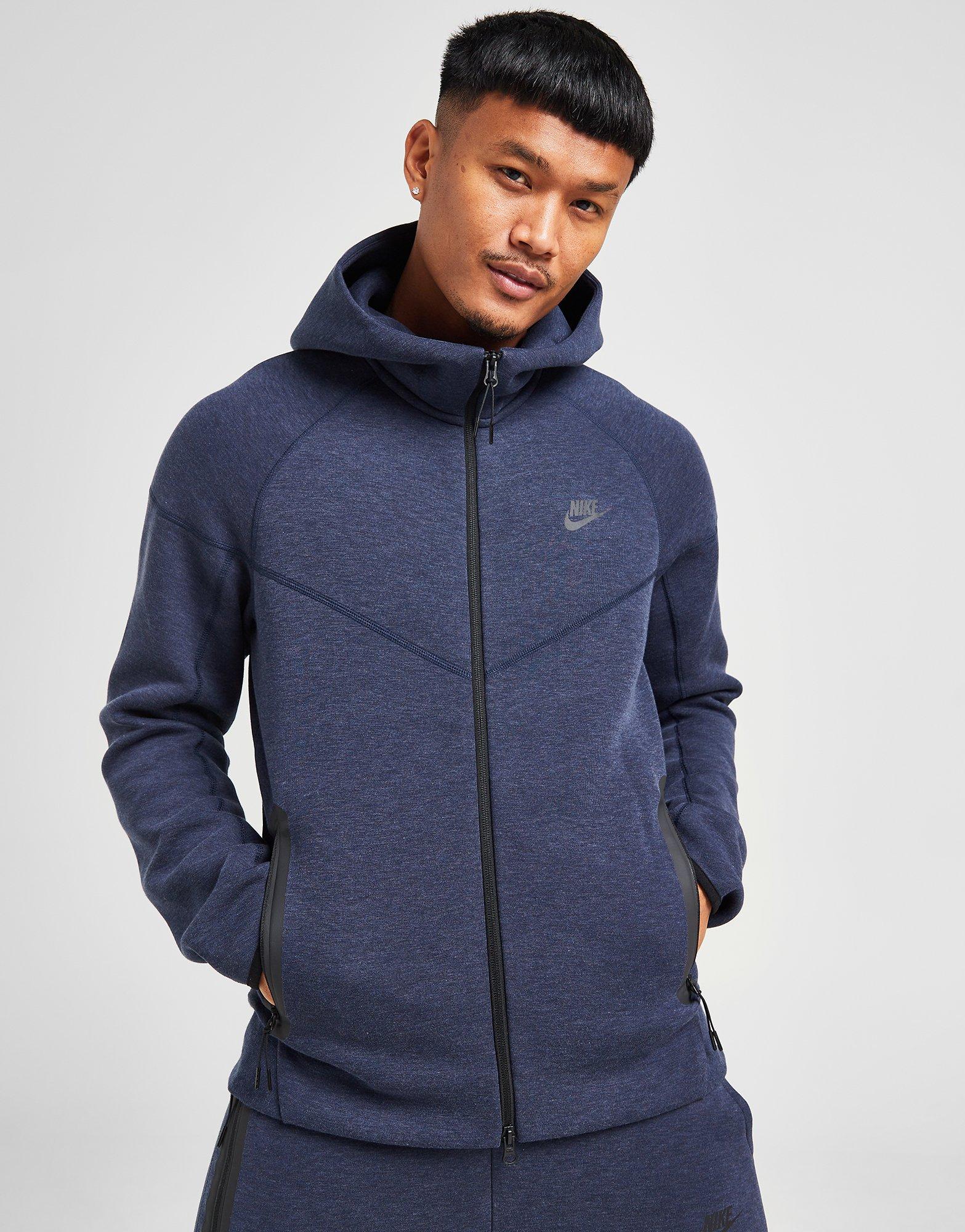 Nike TECH FLEECE WINDRUNNER HOODIE Gris - Vêtements Blousons Homme 86,40 €