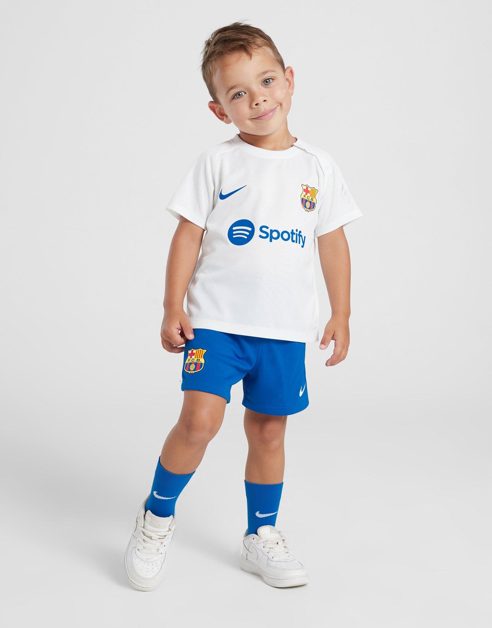 White Nike FC Barcelona 2023/24 Away Kit Infant