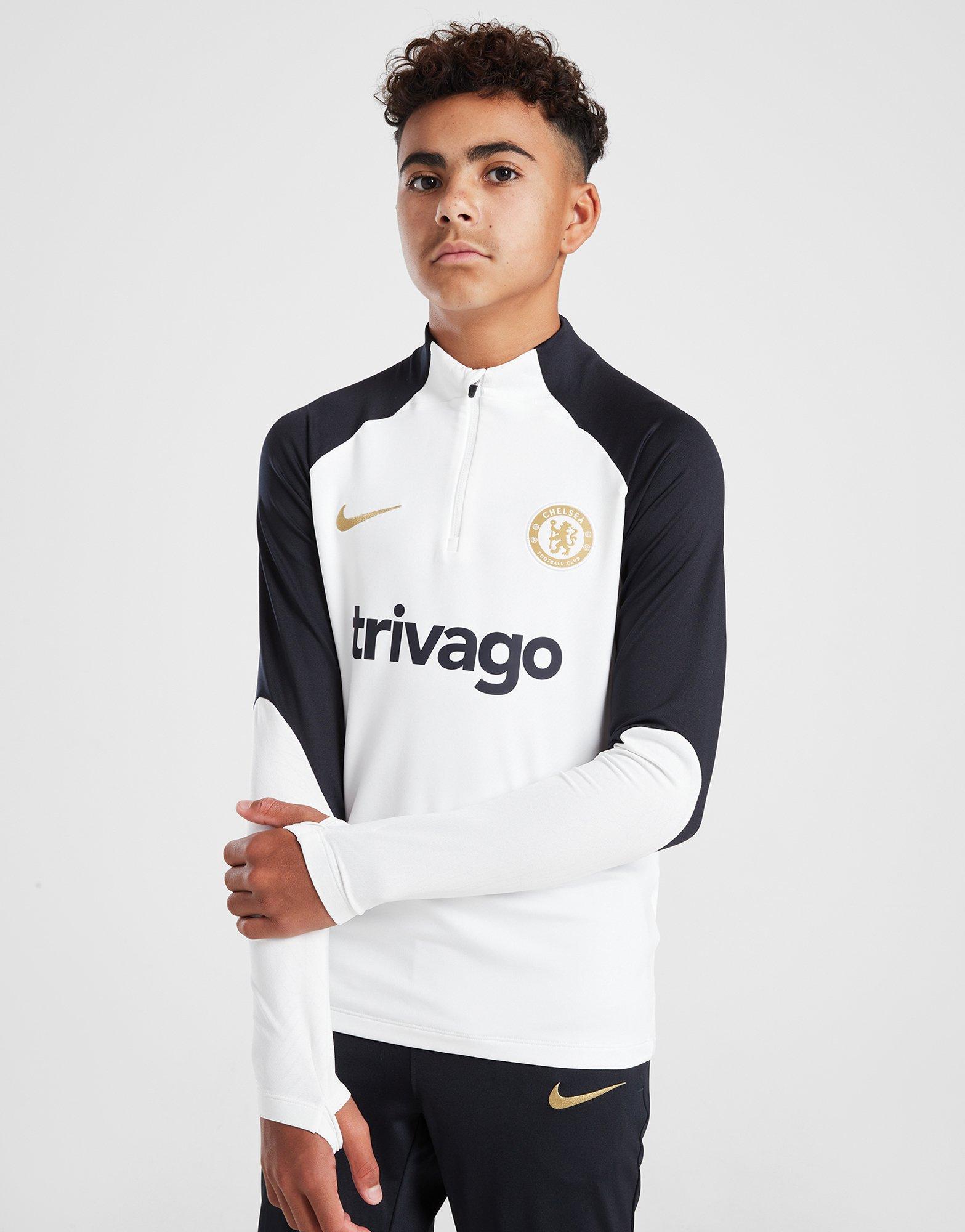 White Nike Chelsea FC Strike Drill Top Junior - JD Sports Global