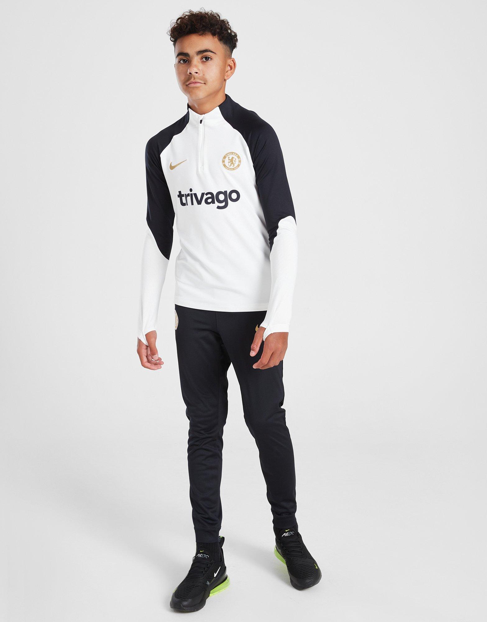 White Nike Chelsea FC Strike Drill Top Junior - JD Sports Global