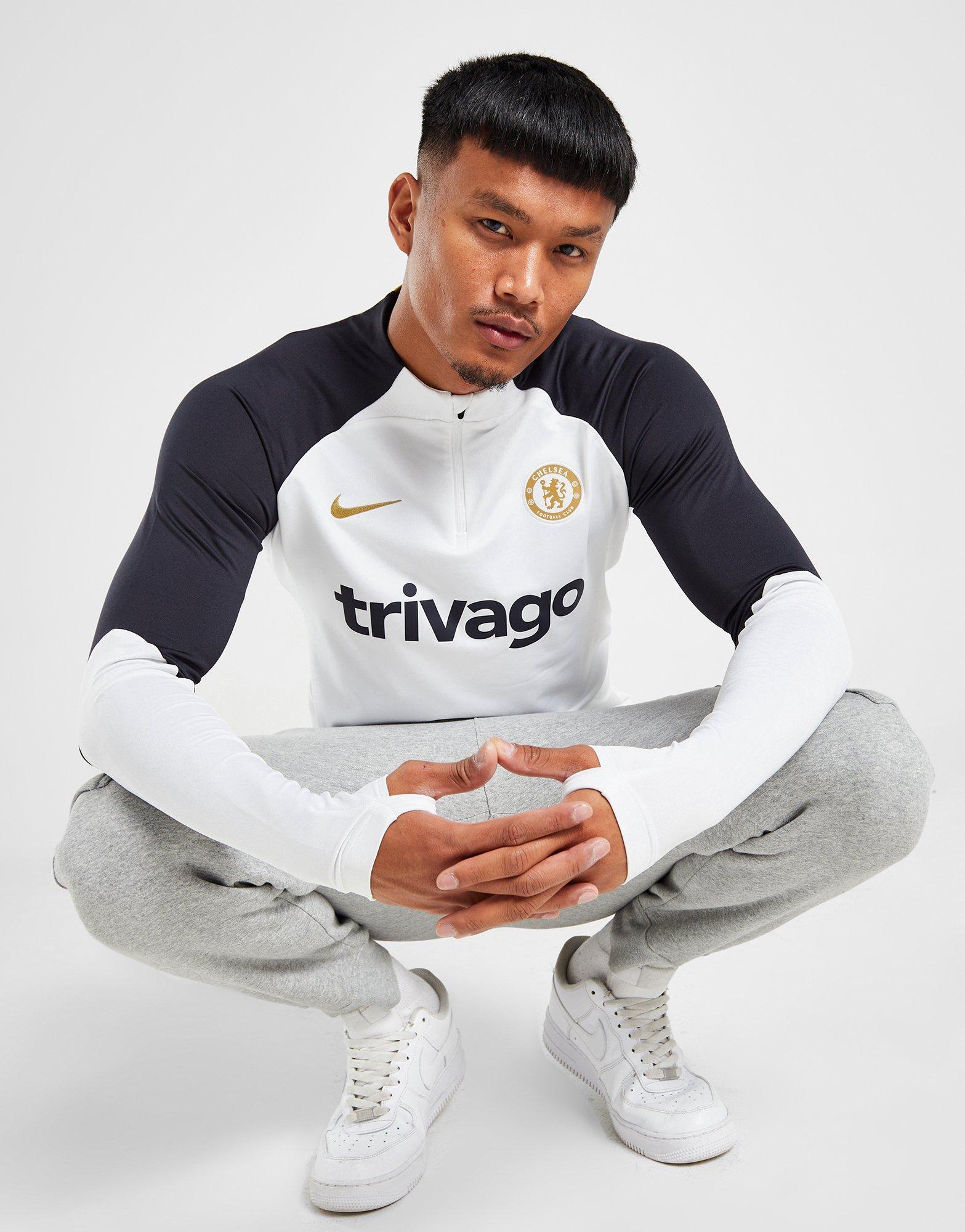 White Nike Chelsea FC Strike Drill Top Junior - JD Sports Global