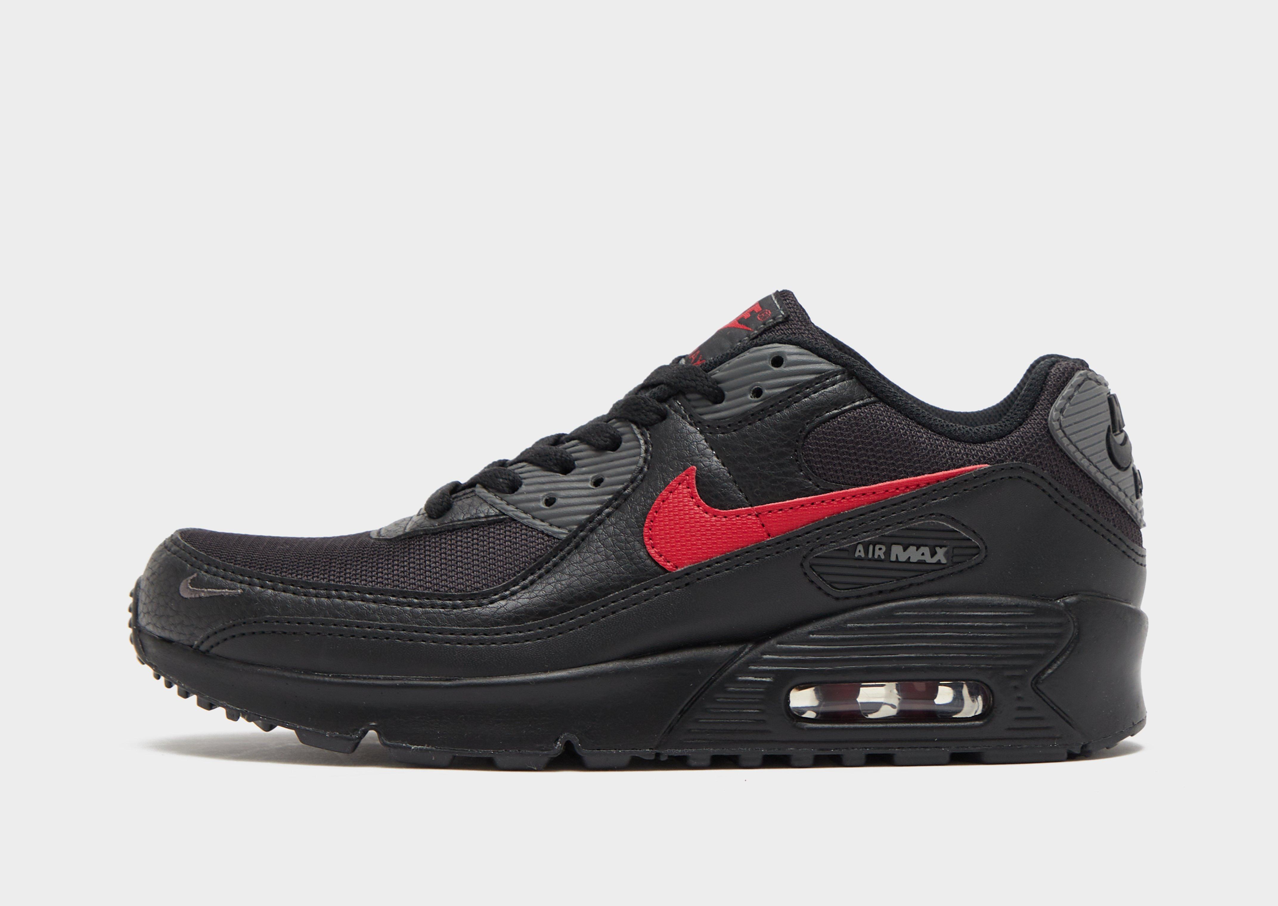 Black Nike Air Max 90 Leather Junior - JD Sports Global