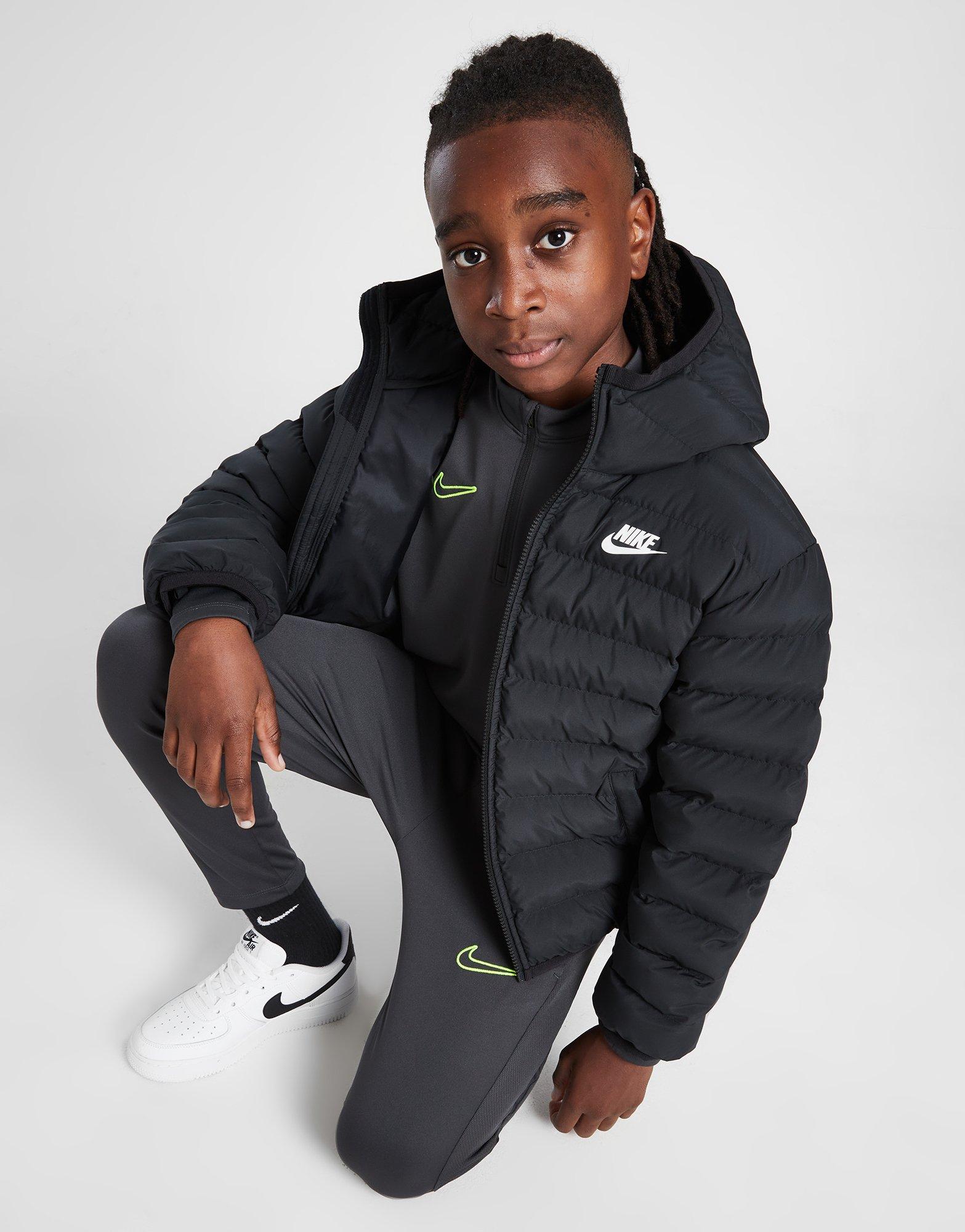 Black Nike Synthetic Padded Jacket Junior