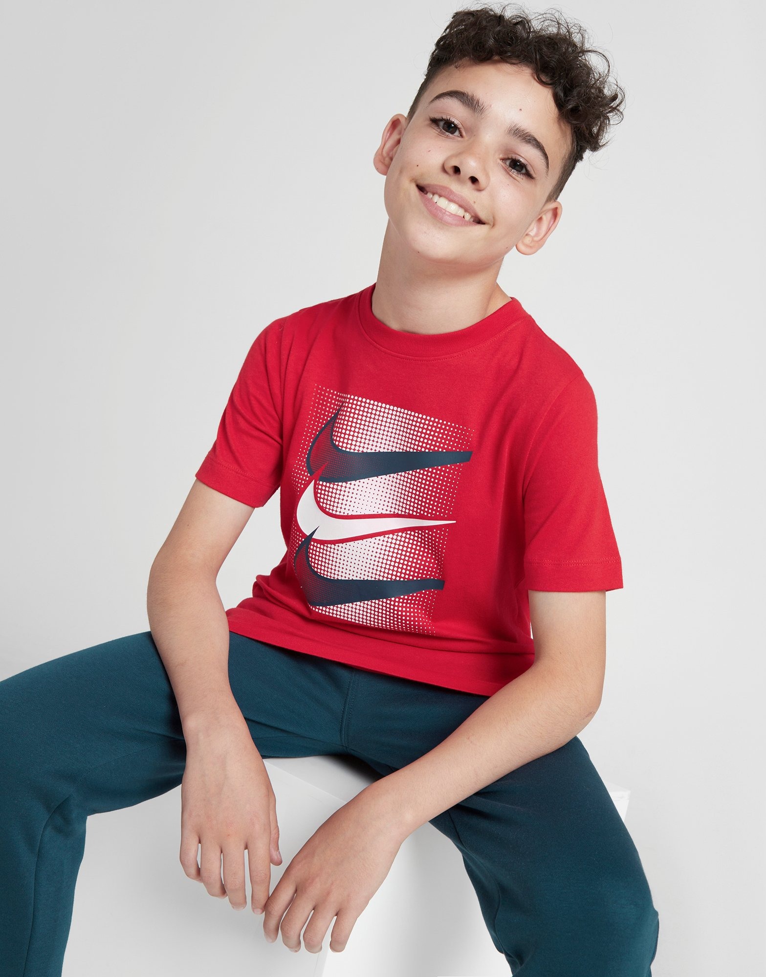 Red Nike Brandmark TShirt Junior JD Sports UK