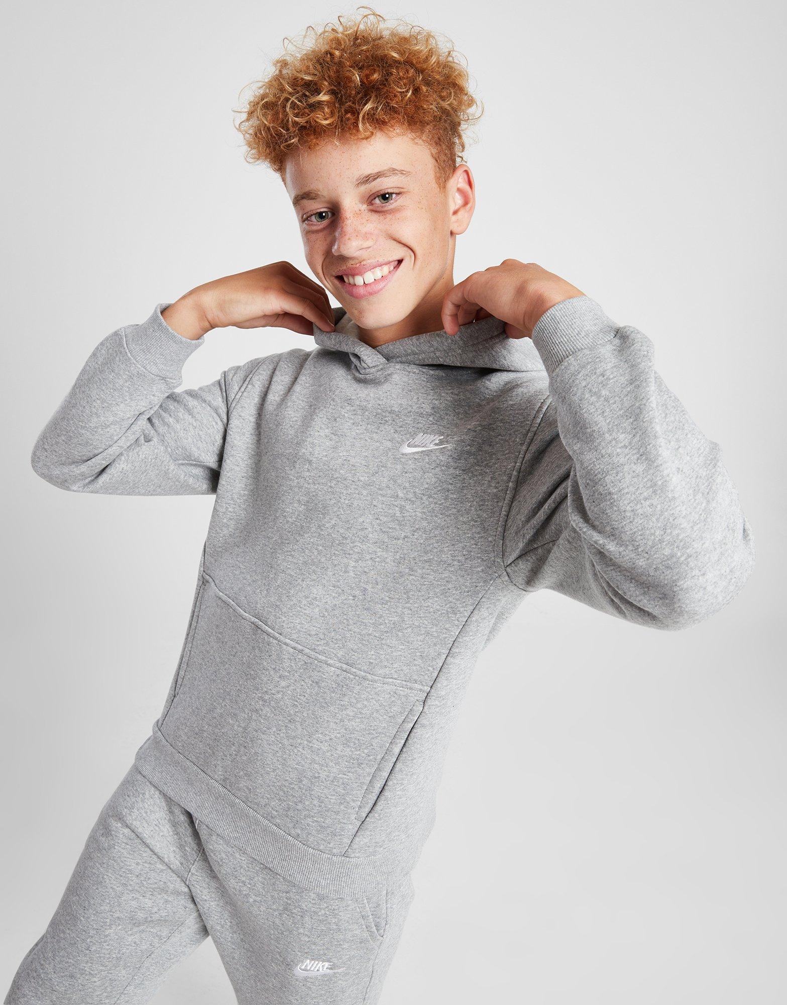 Grey Nike Sportswear Club Fleece Overhead Hoodie - JD Sports Global