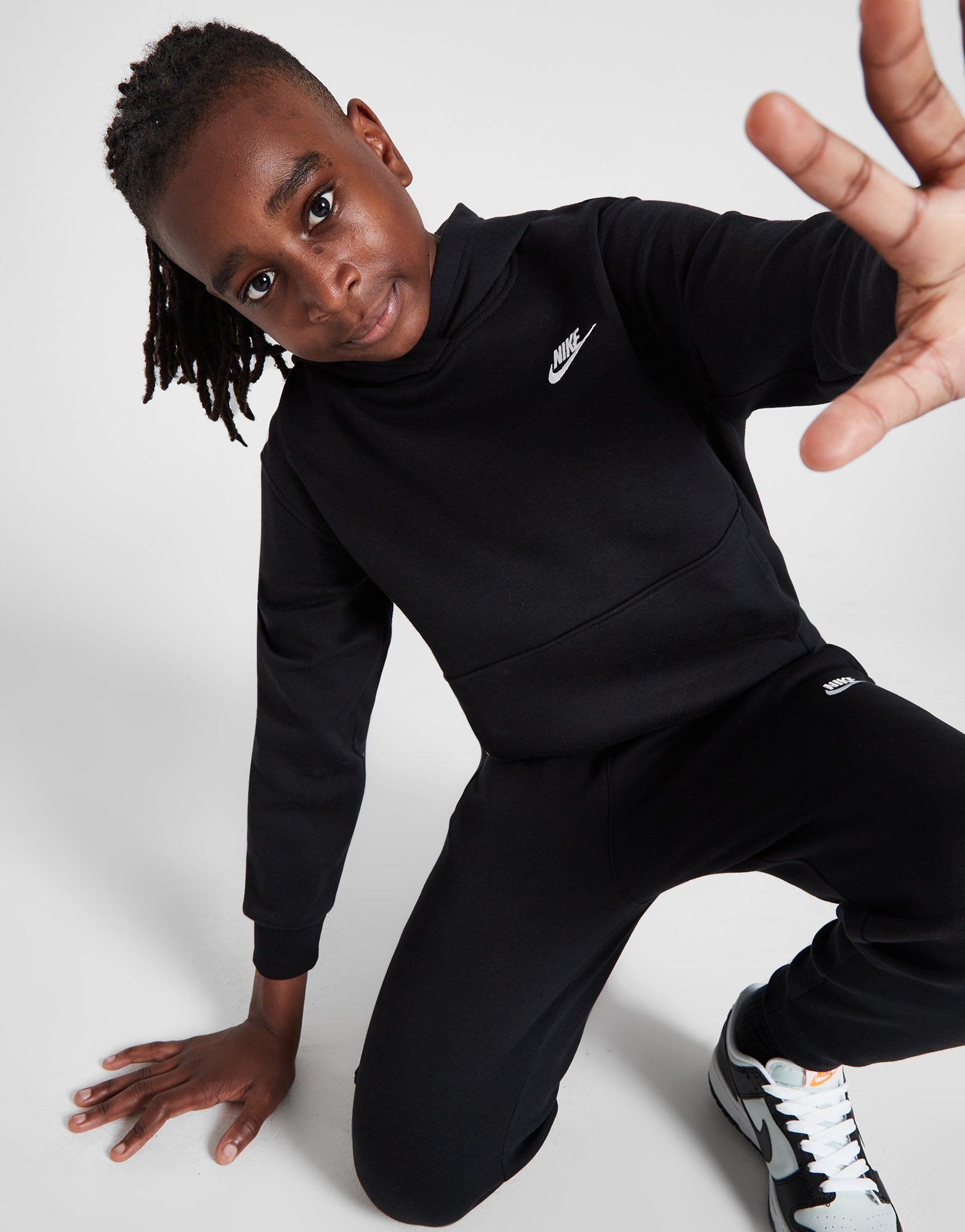 Black Nike Club Fleece Overhead Hoodie Junior - JD Sports