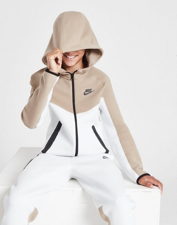 Nike Tech Fleece full-zip hoodie in white