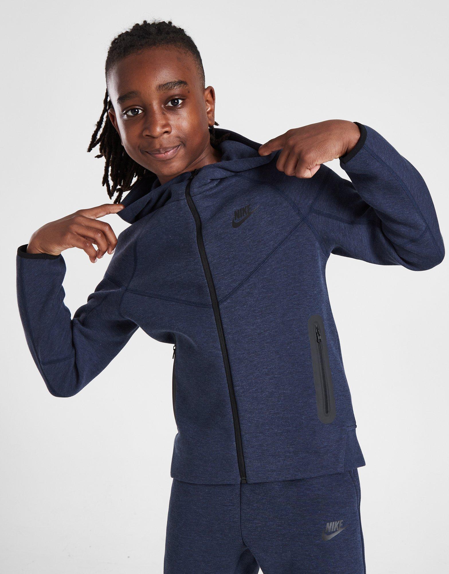 Blue Nike Tech Fleece Full Zip Hoodie - JD Sports Global