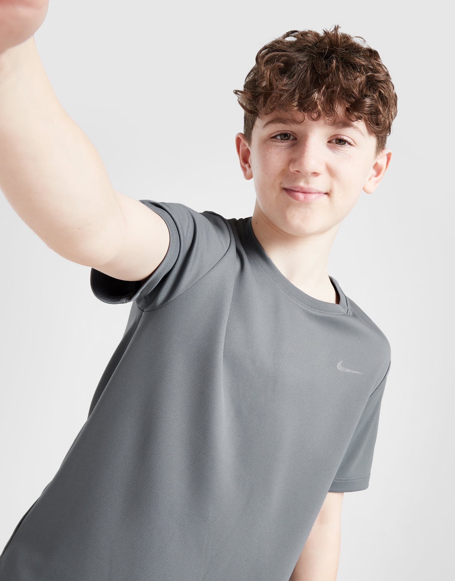 Grey Nike Miler T-Shirt Junior | JD Sports UK