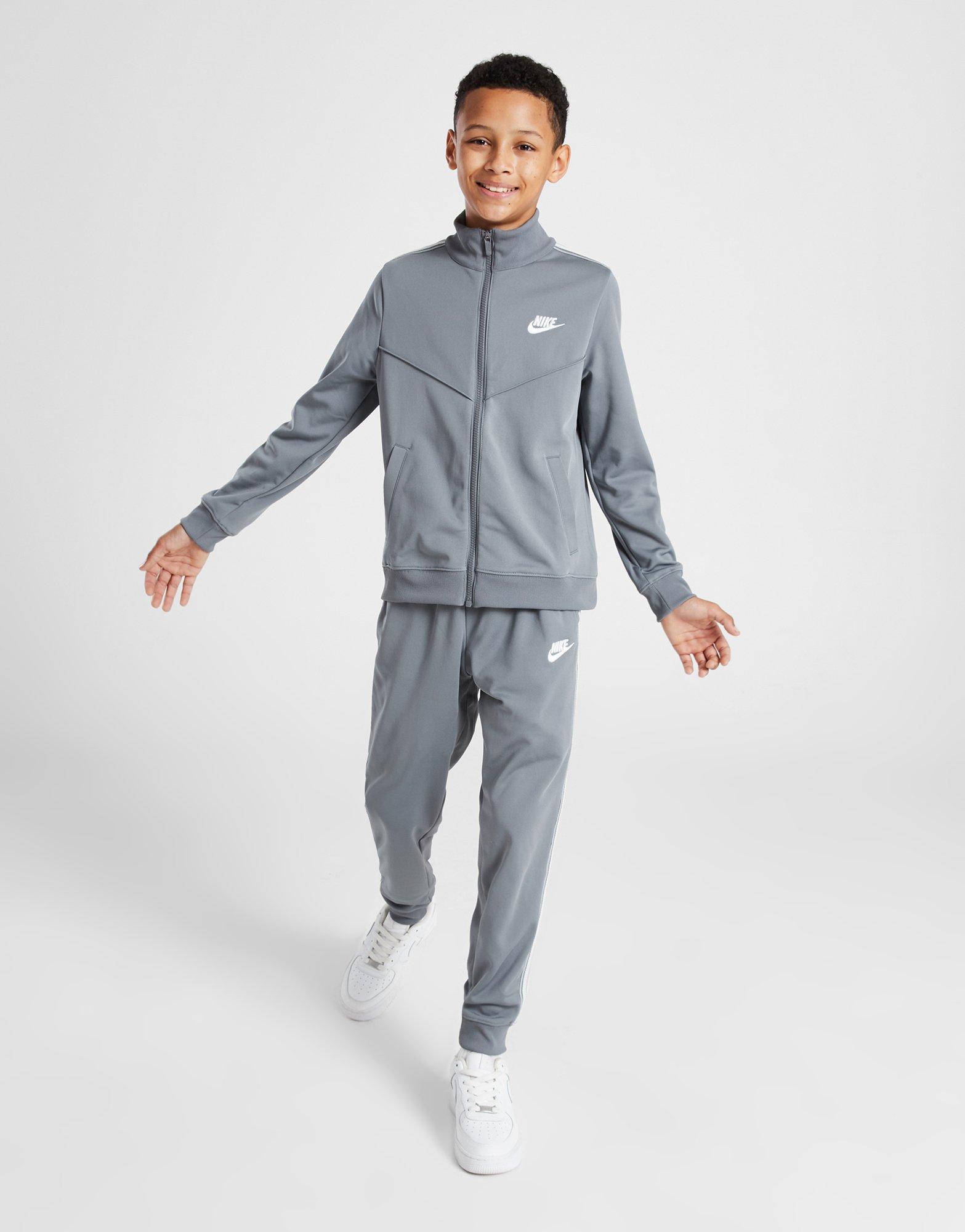 Grey Nike Tape Poly Tracksuit Junior JD Sports Global