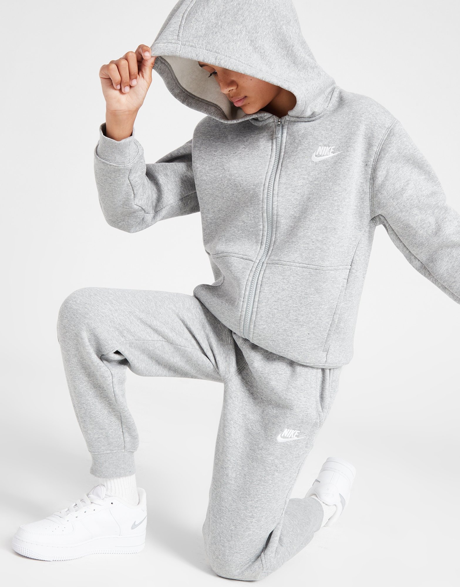 Grey and green nike tracksuit best sale